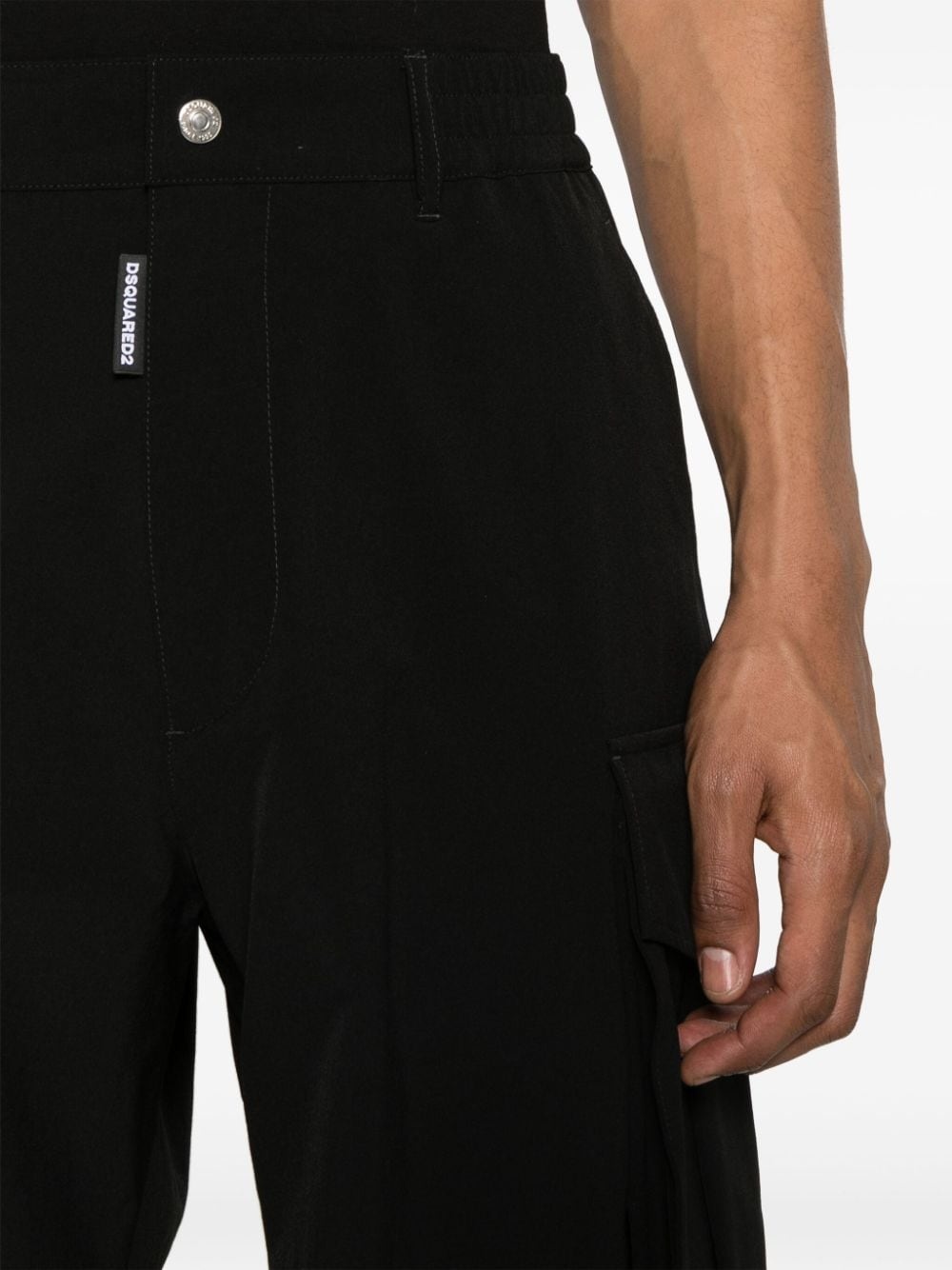 elasticated-waistband cargo shorts - 5