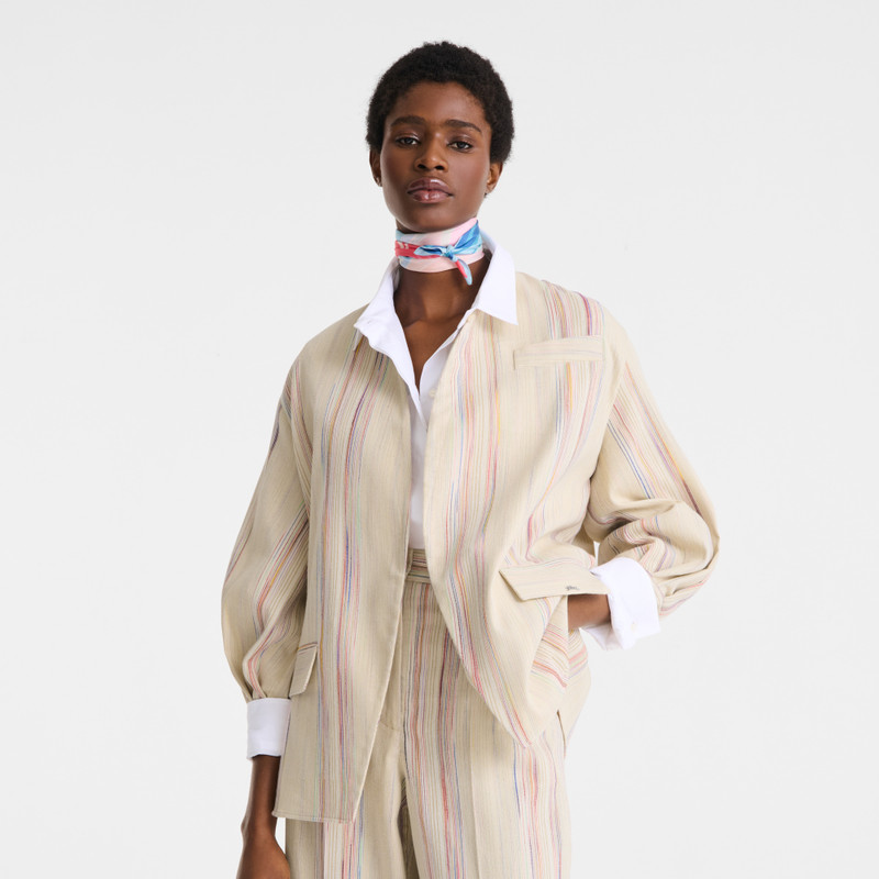 Longchamp En Pleine Vague Silk scarf 50 Rainbow - Silk outlook