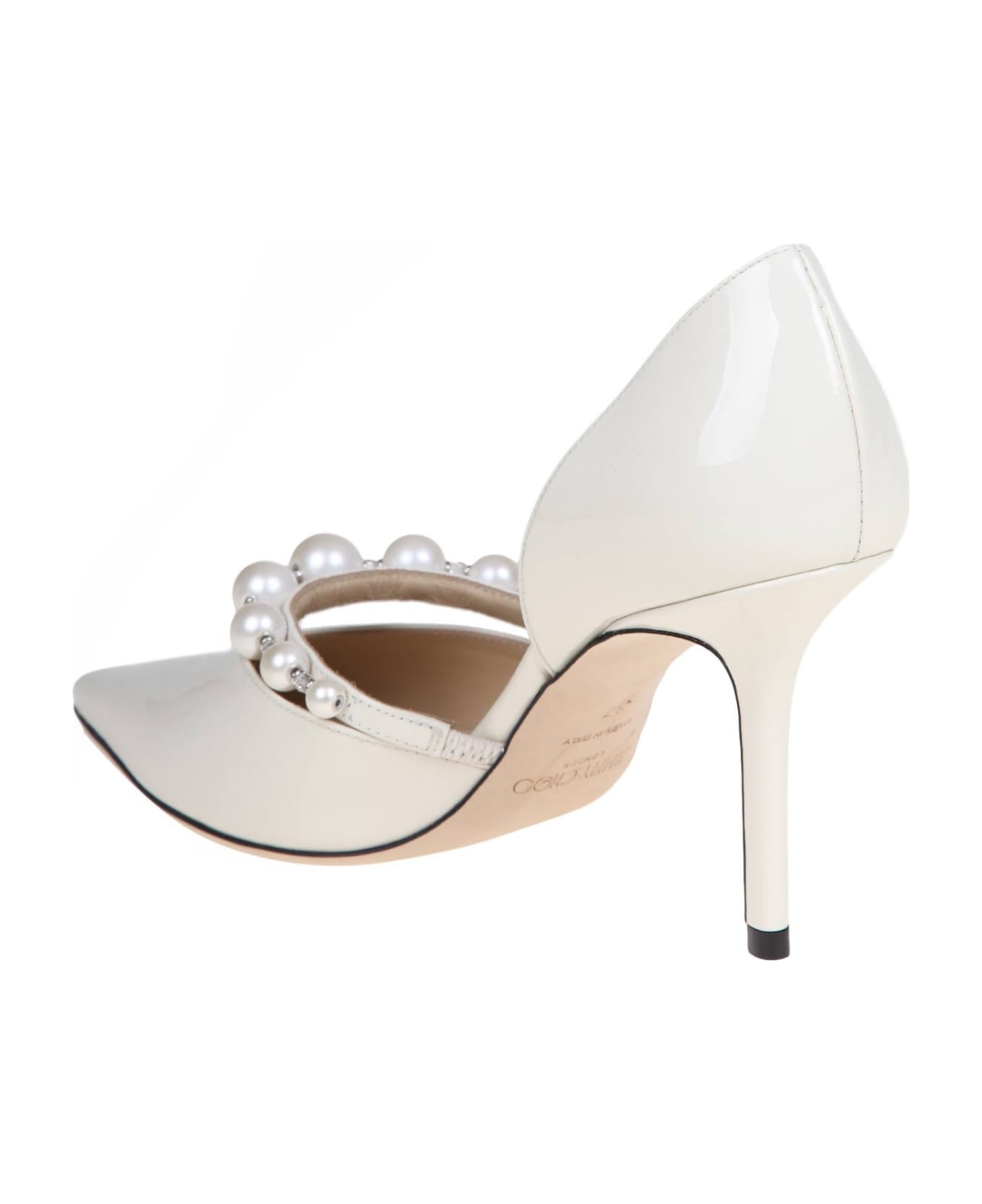 Aurelie 85 Patent Leather Pumps With Applied Pearls - 4