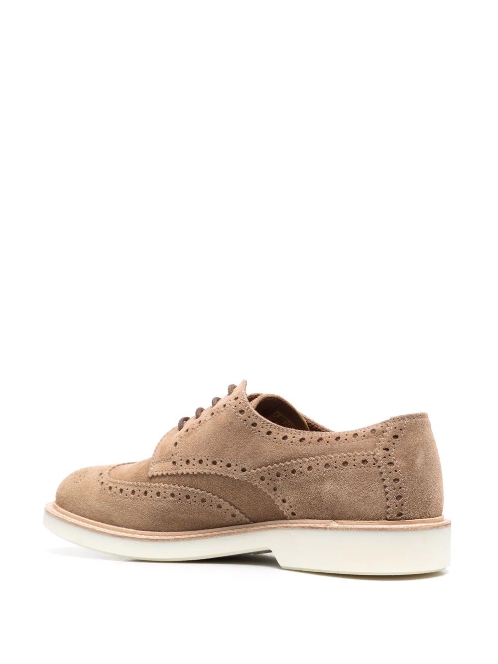 brogue lace-up leather shoes - 3