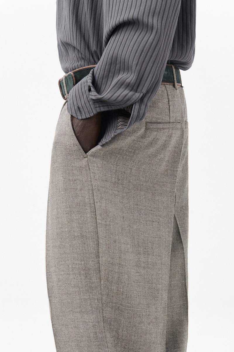 Borrowed Chino Brown Natural Herringbone 5