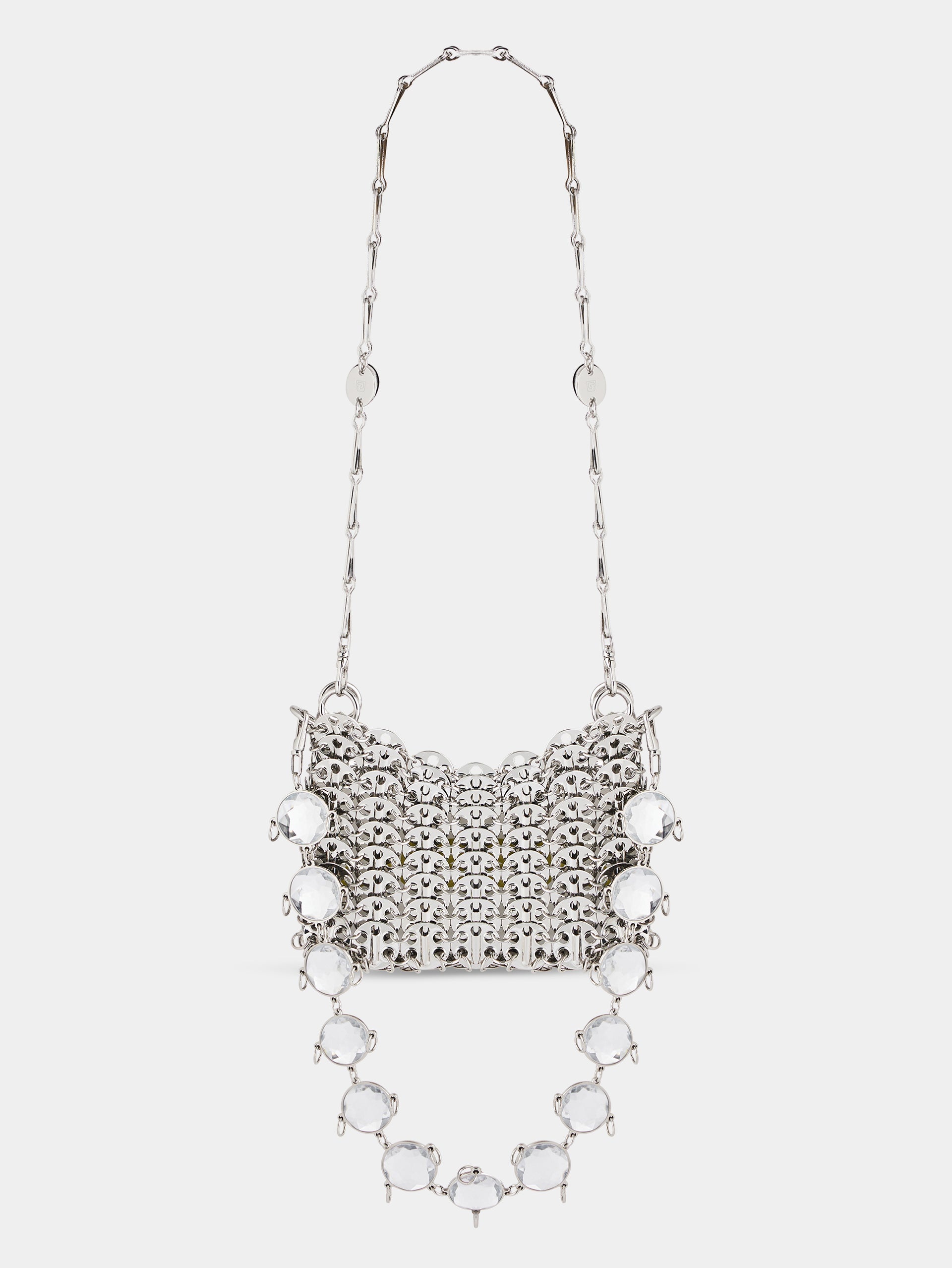 ICONIC NANO 1969 BAG WITH OVERSIZED CRYSTALS CHAIN - 1