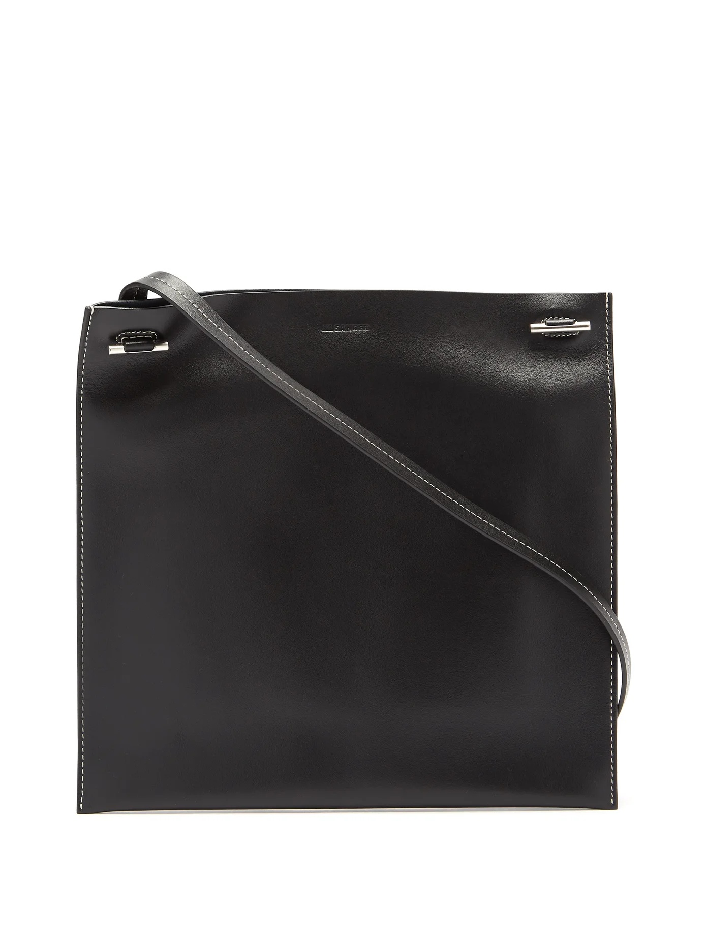 Toggle-strap small leather tote bag - 1