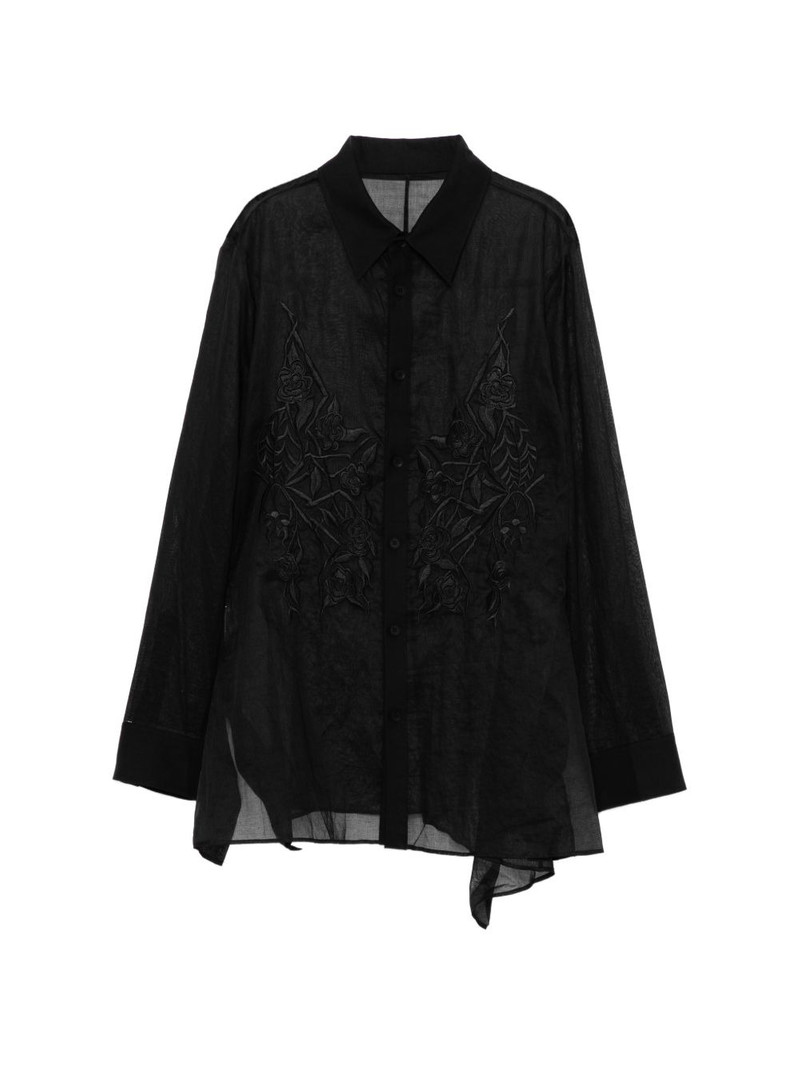 cotton flared-hem shirt 1