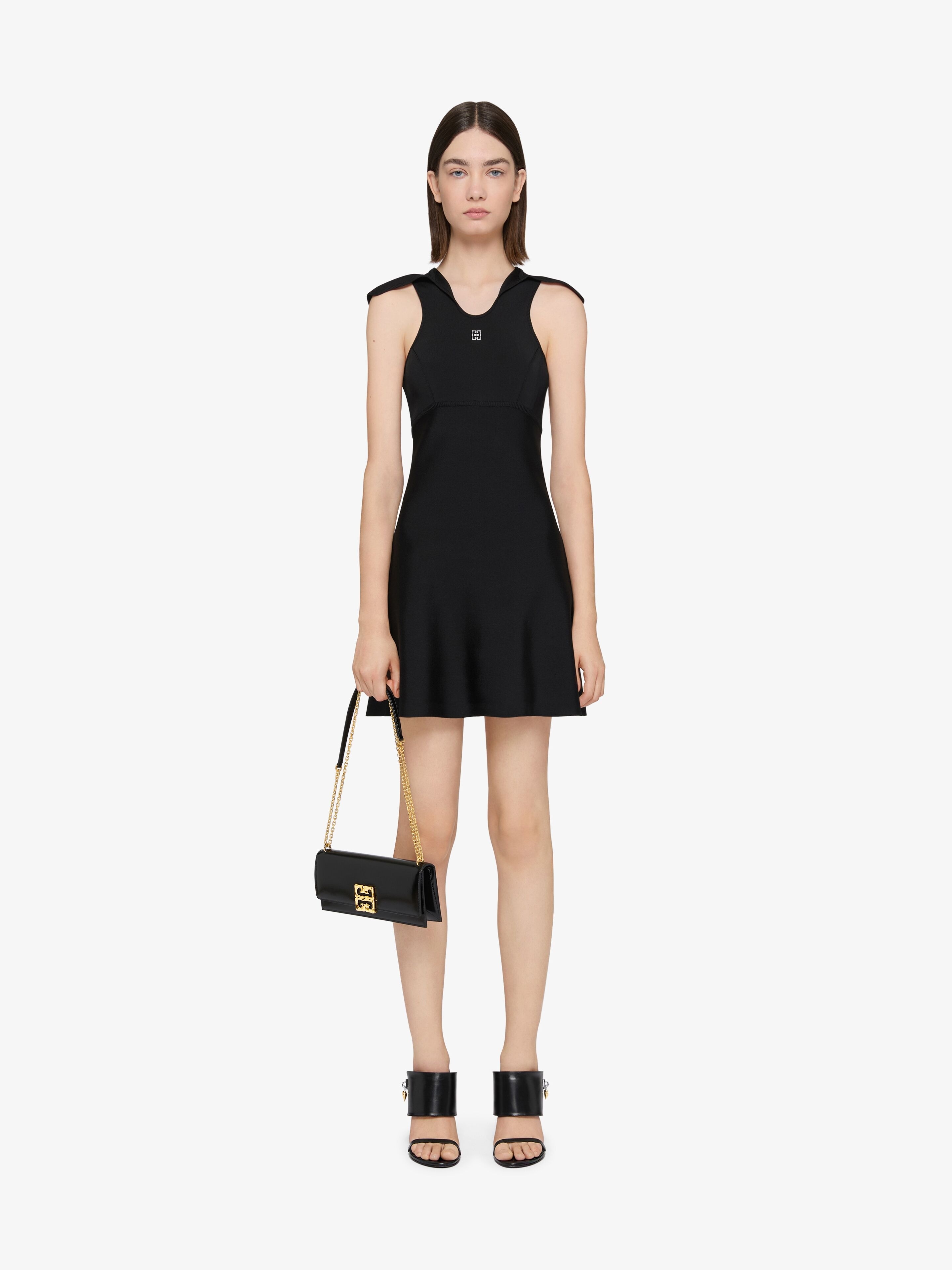 SAILOR COLLAR DRESS IN KNIT WITH 4G LIQUID DETAIL - 2