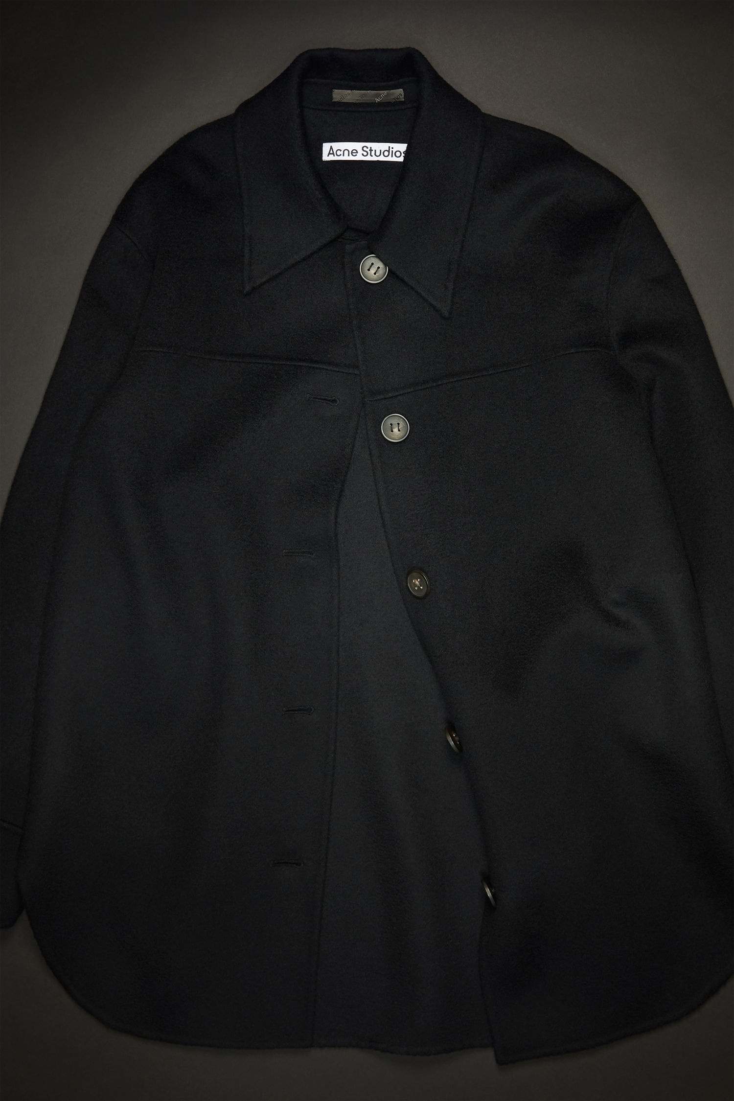 Wool overshirt black - 8