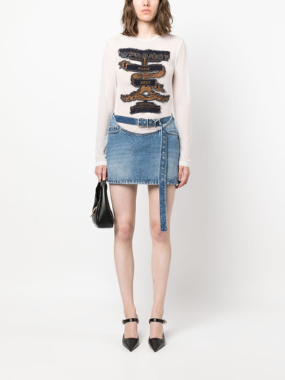 Y/Project belted denim miniskirt outlook