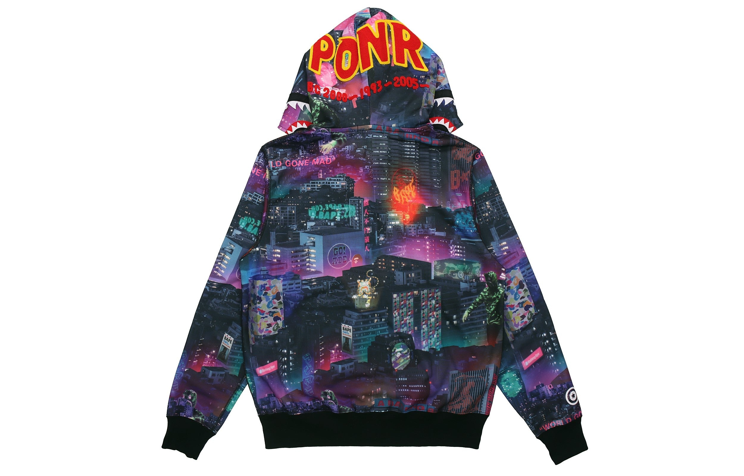 A BATHING APE® A Bathing Ape Shark Neon Tokyo Full Zip