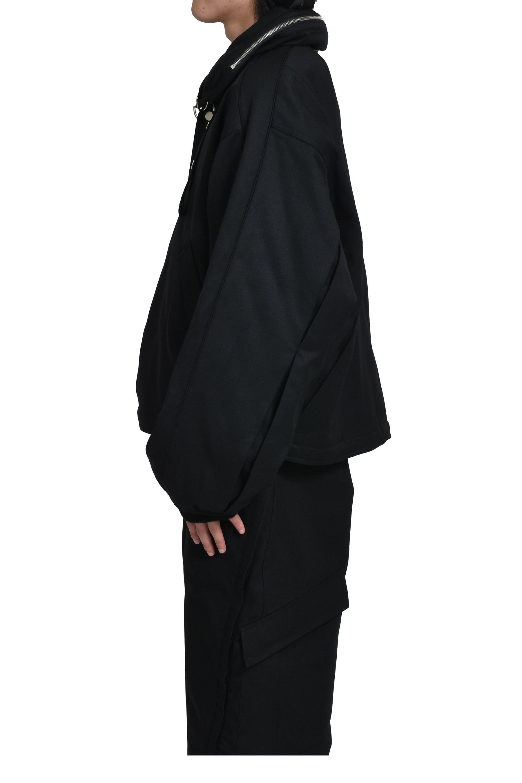 REIA HOODED PARACHUTE JACKET / BLK - 4