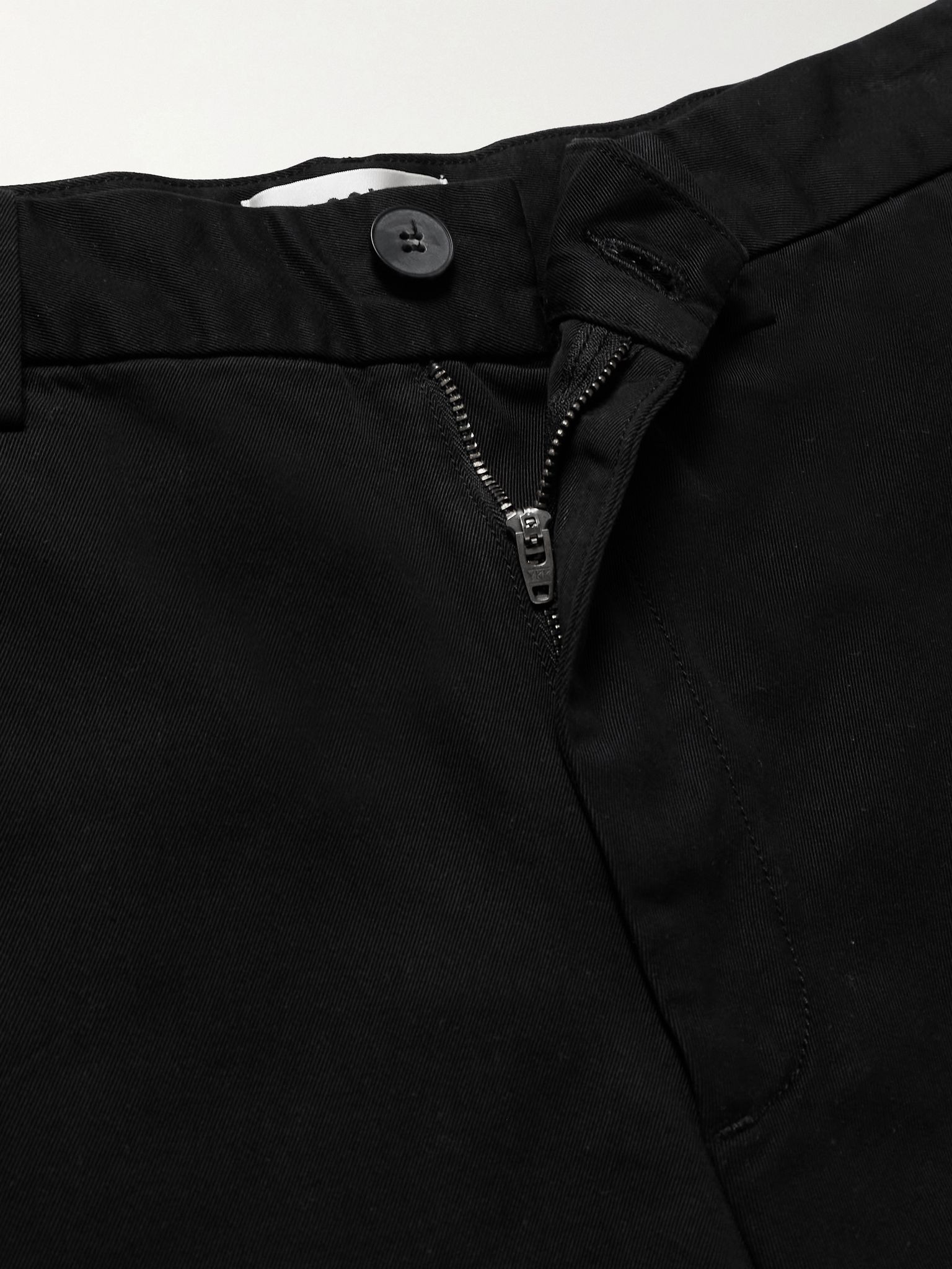 Cosmo Straight-Leg Garment-Dyed Cotton-Twill Shorts Black - 6