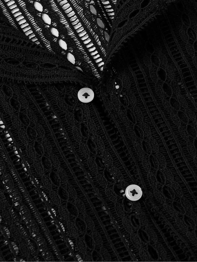 Meandering Camp-Collar Cotton-Lace Shirt 4