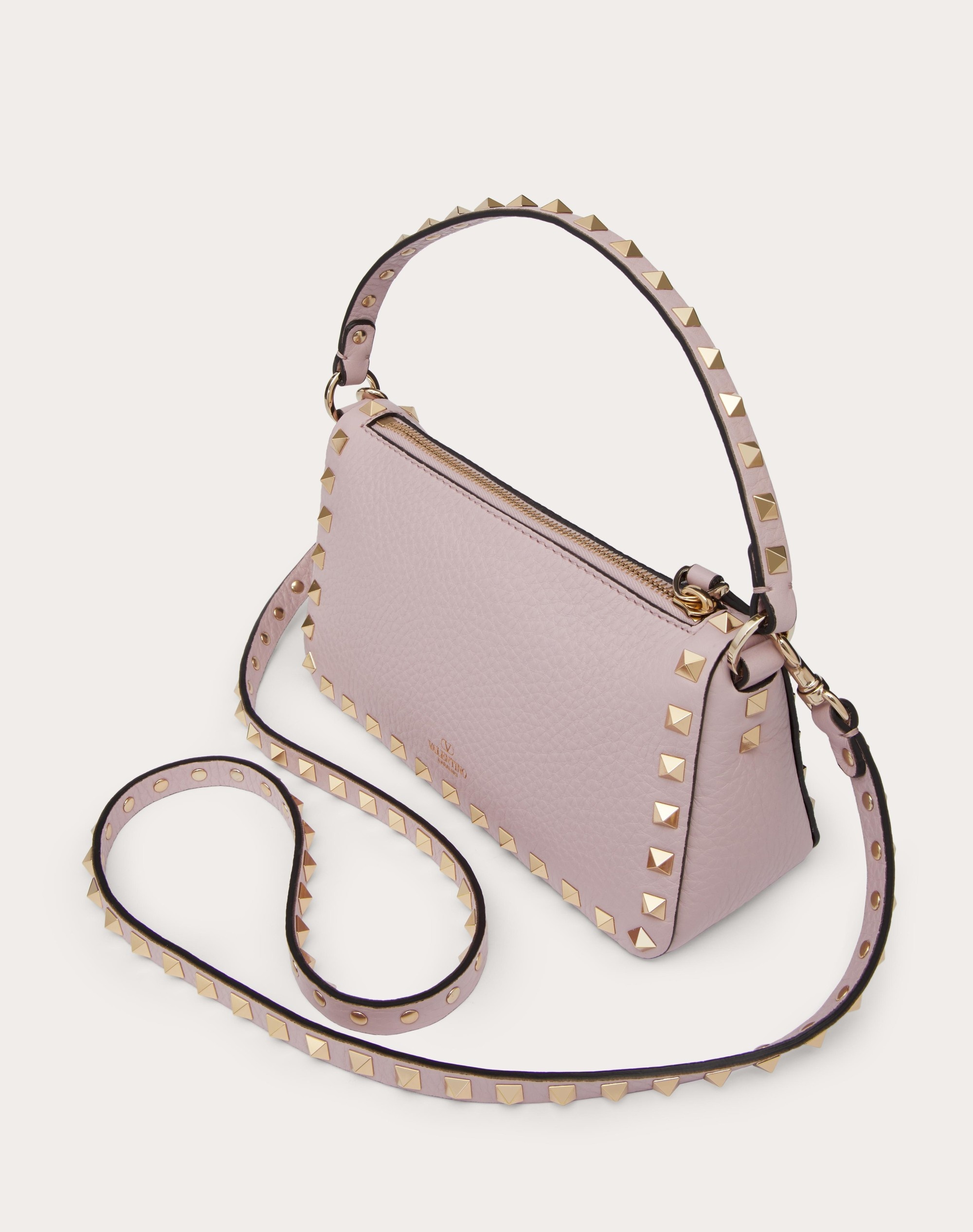 SMALL ROCKSTUD GRAINY CALFSKIN CROSSBODY BAG - 5