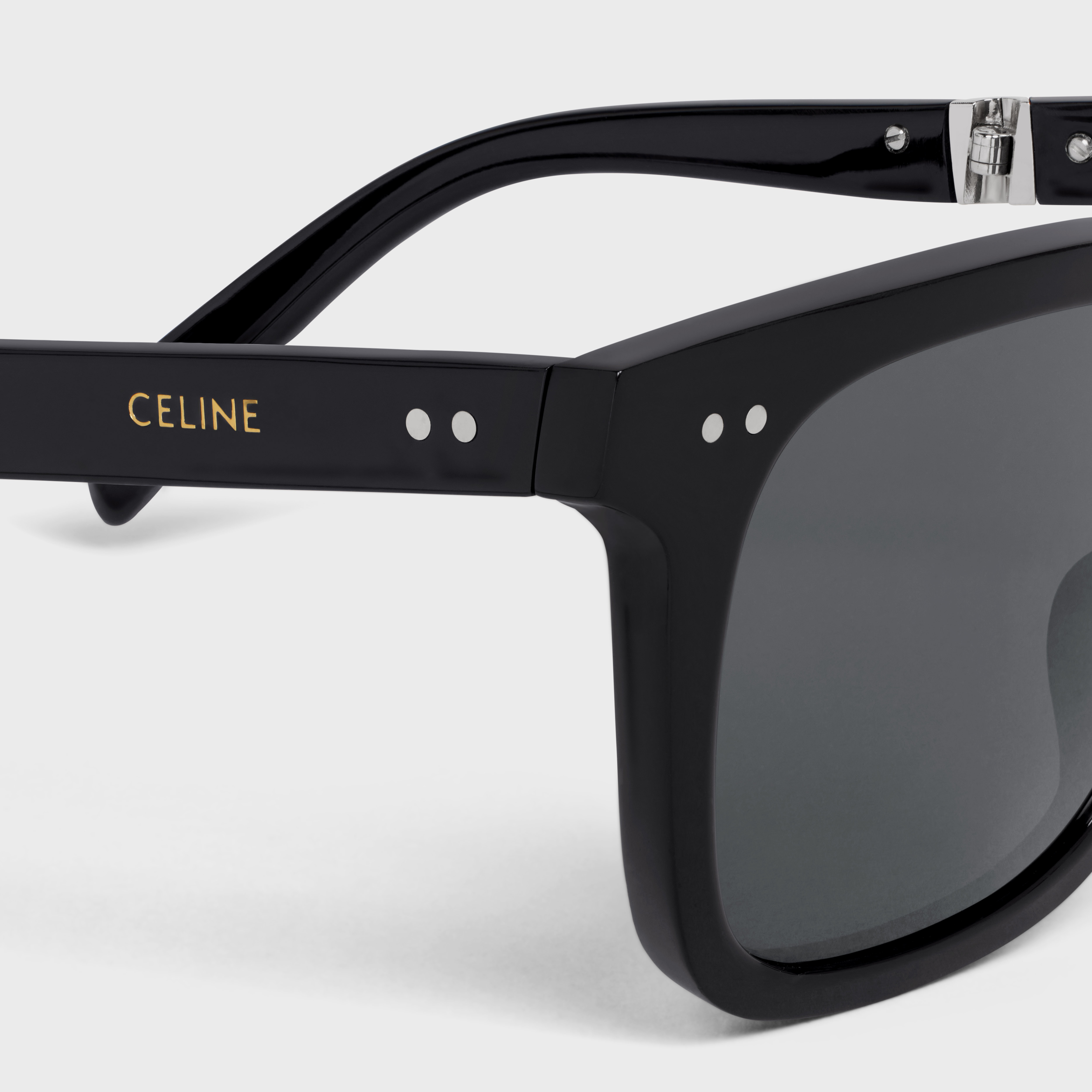 Black Frame 44 Sunglasses in Acetate with Metal - 4