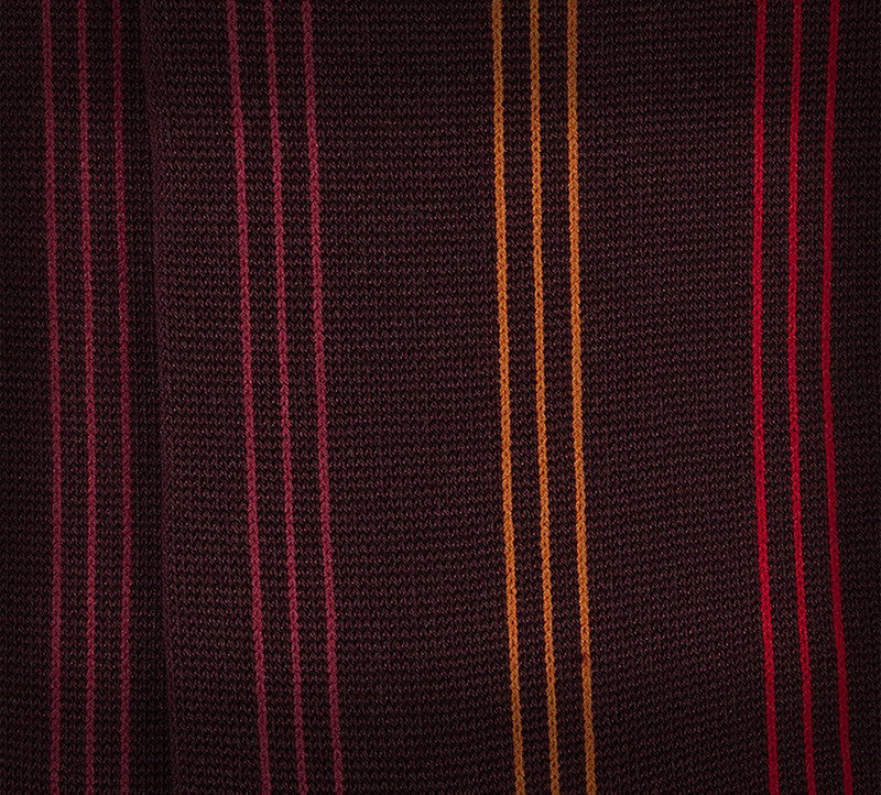 Burgundy Contrasting Stripe Socks 4