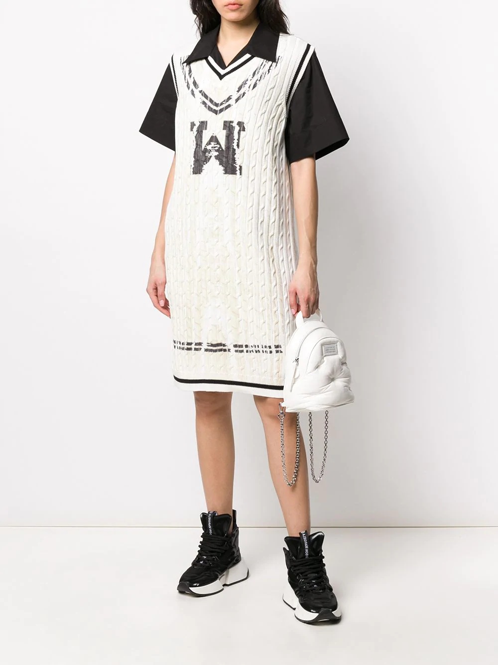 logo knit dress  - 2