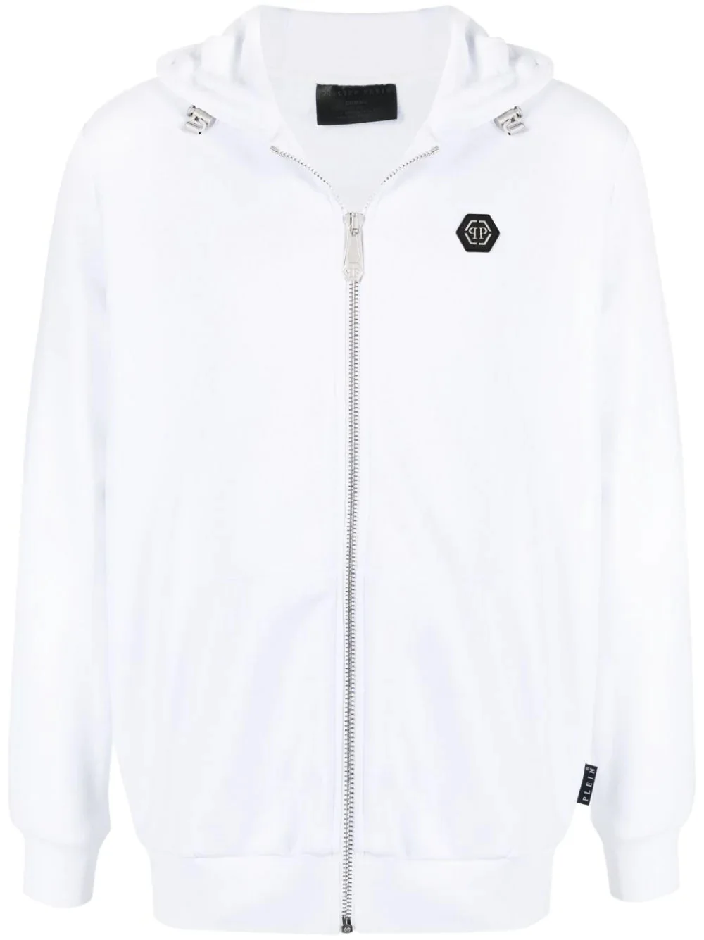embellished skull logo-print zip hoodie - 1