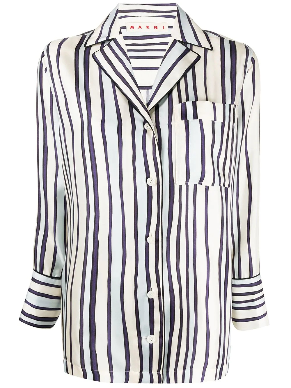 striped pajama shirt - 1