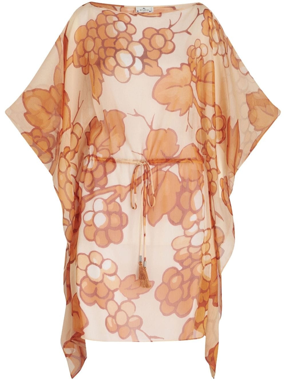 Berry-print kaftan dress - 1