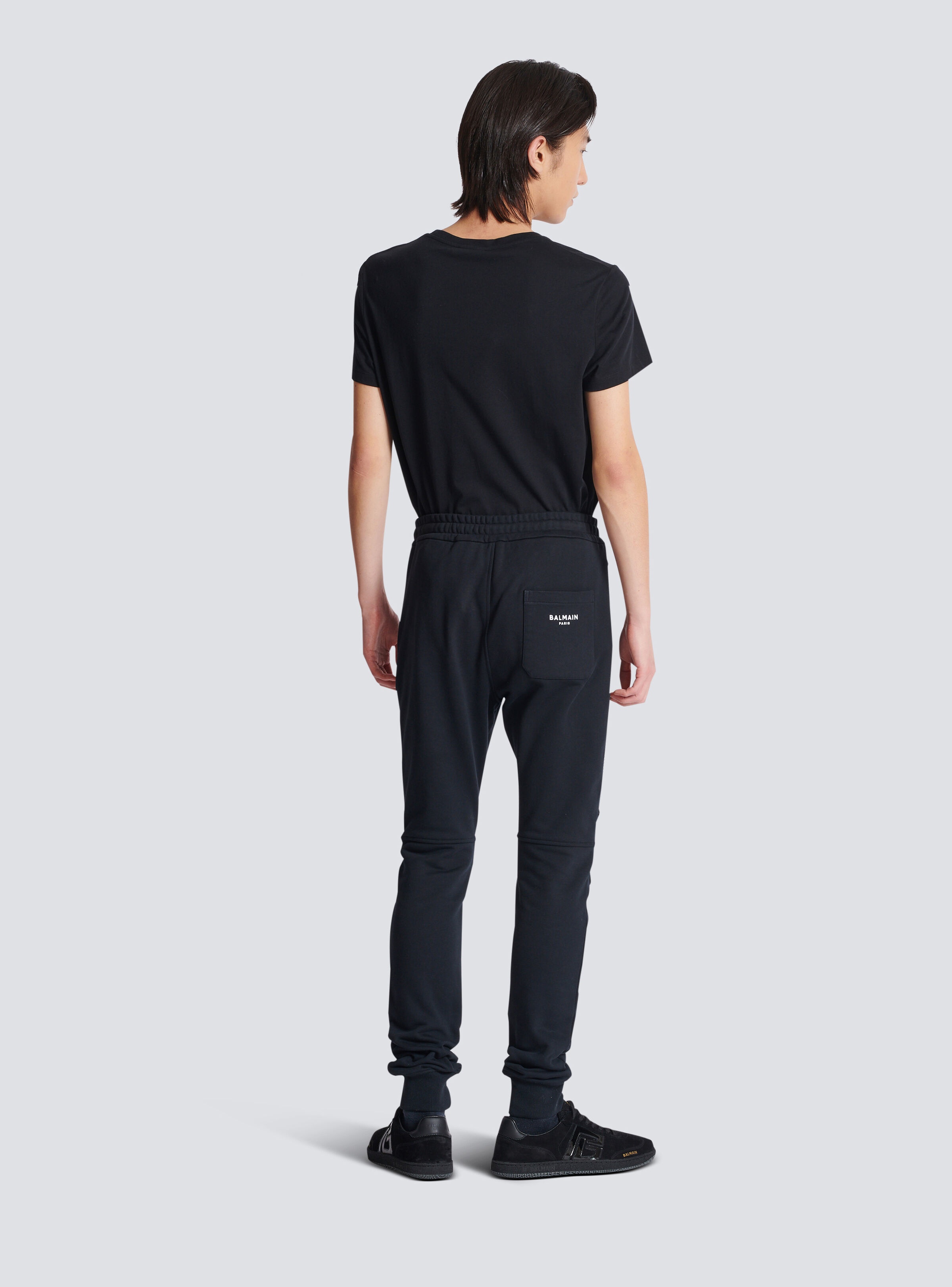 Flocked Balmain Paris joggers - 4