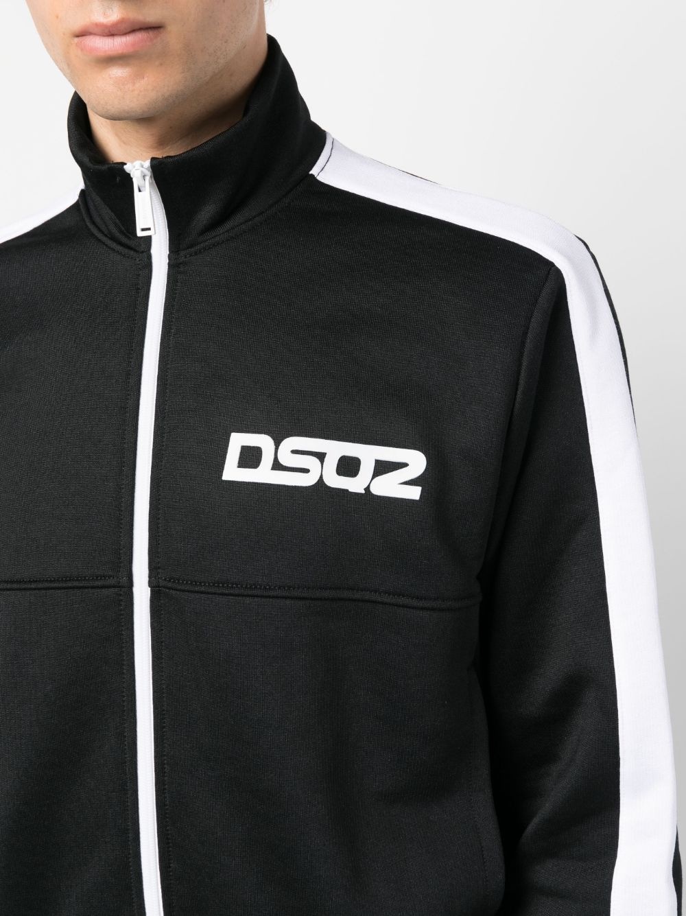 logo-print two-tone jacket - 5