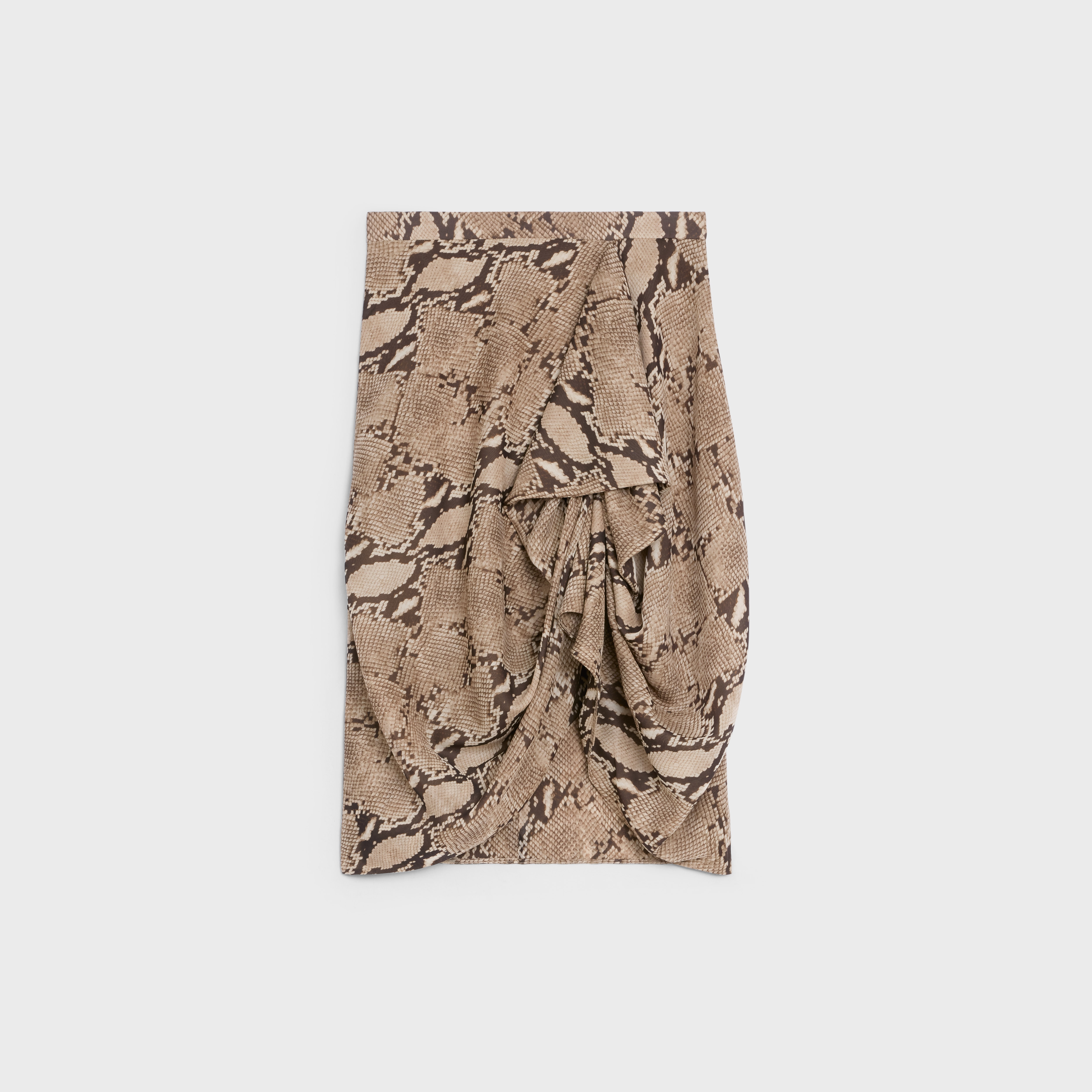 Draped skirt in Silk georgette - 1