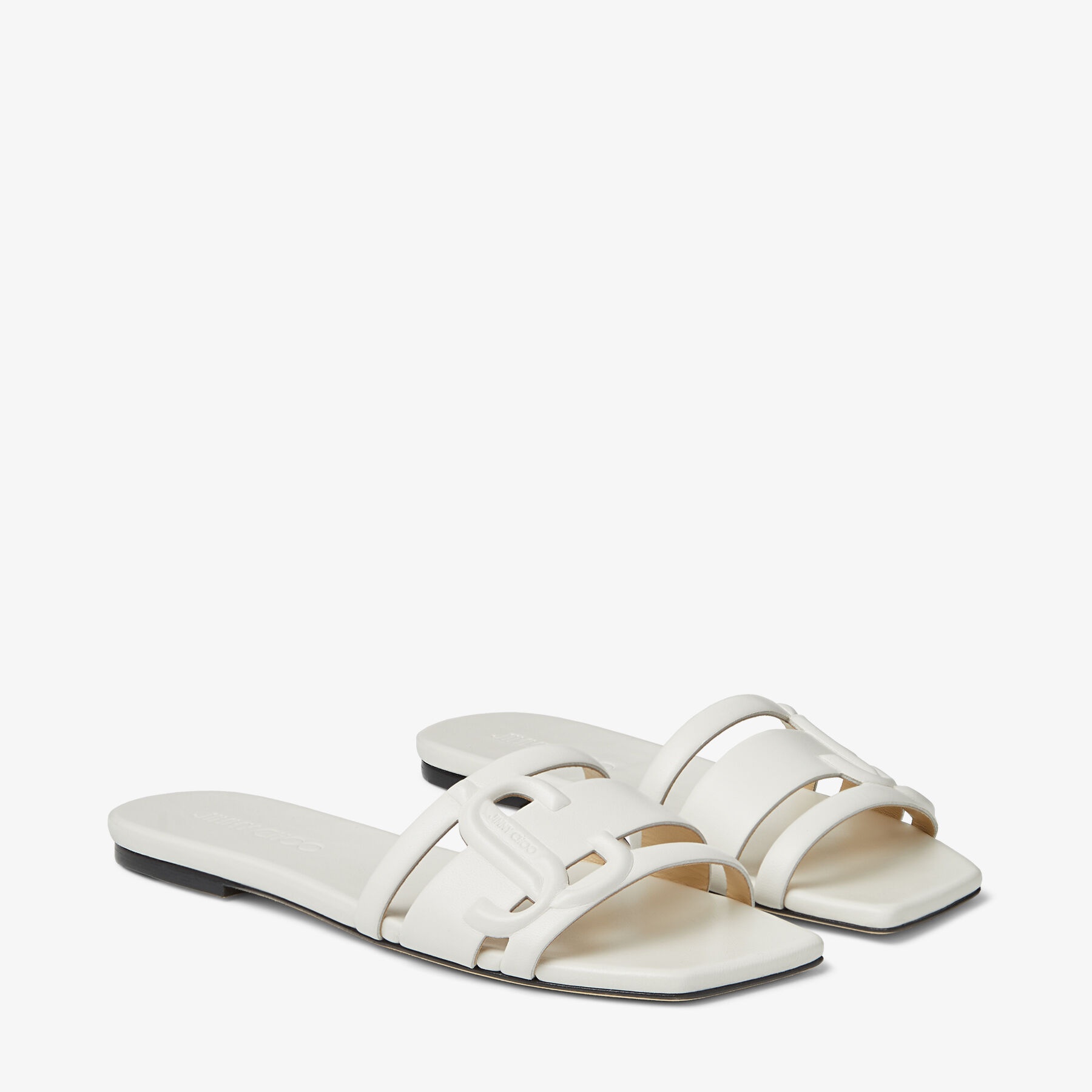 Laran Flat
Latte Nappa Leather Flats with JC Monogram - 3