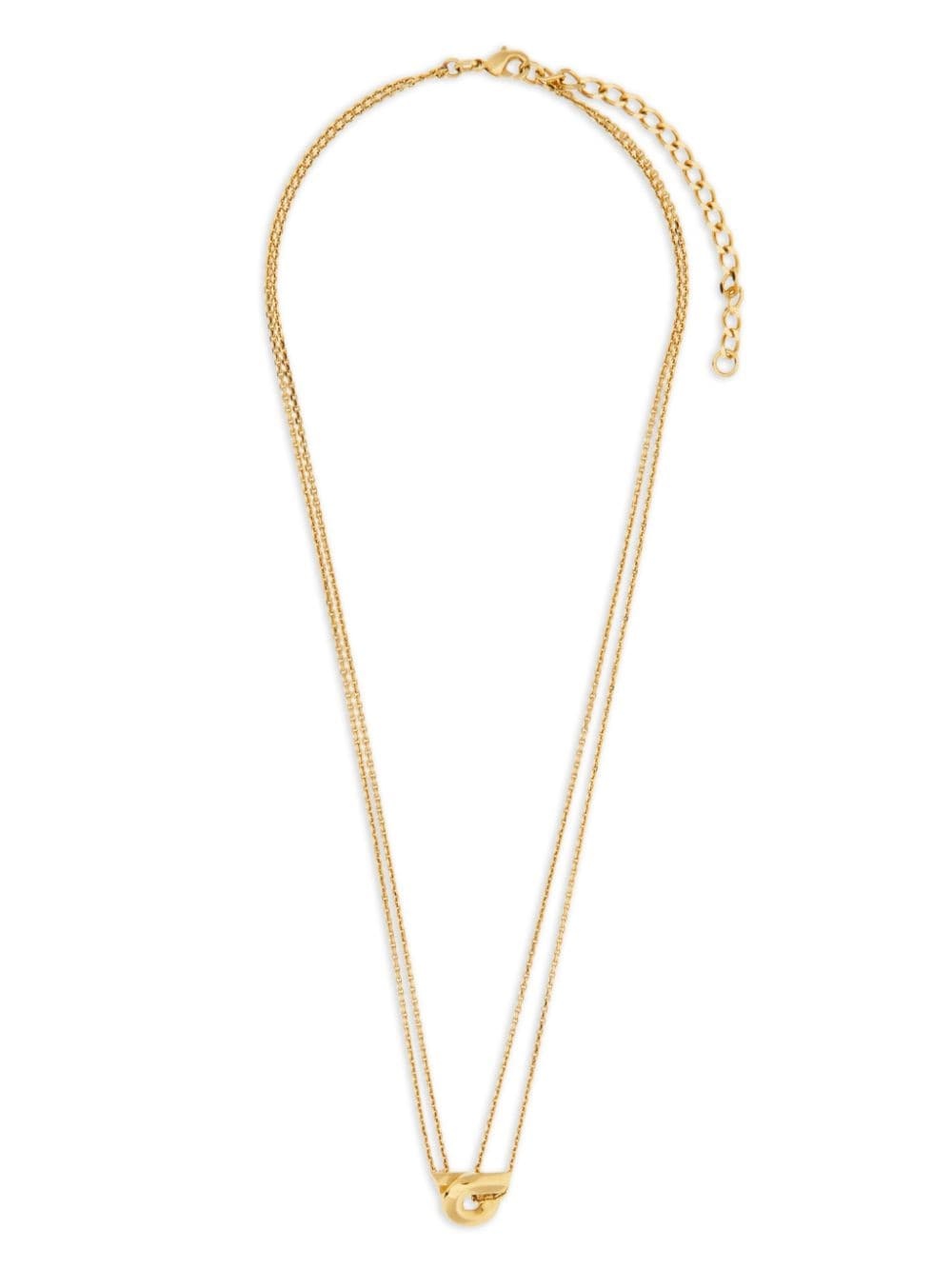 Gancini-pendant layered necklace - 1