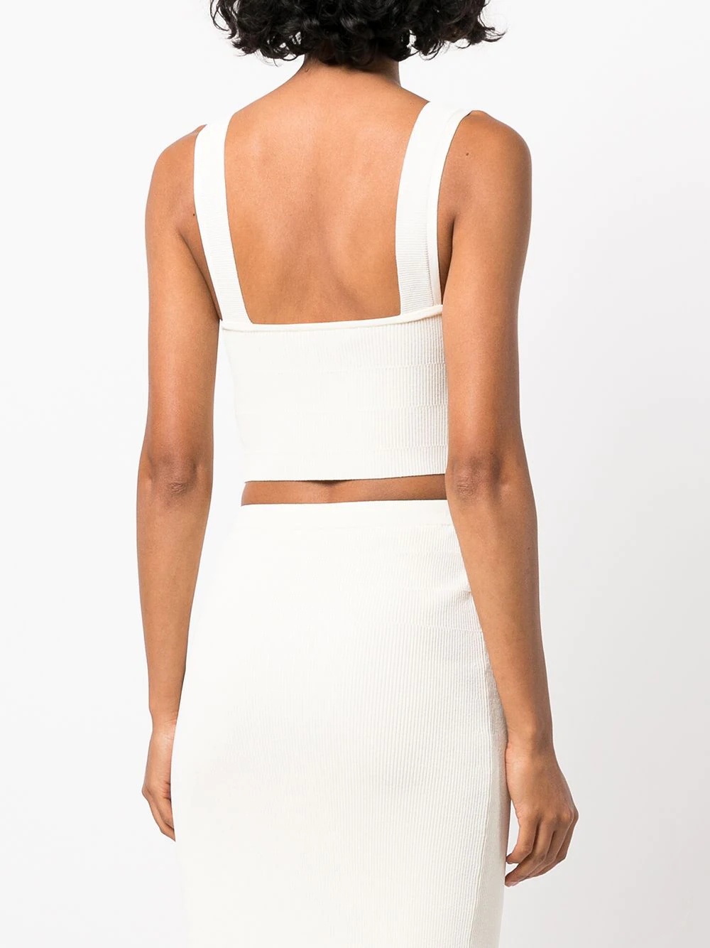 Nyneve ribbed-knit cropped top - 4