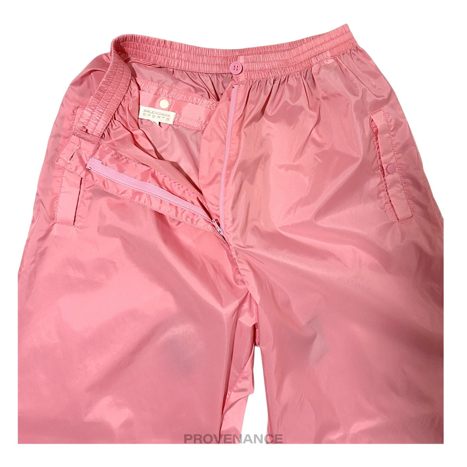 Balencigaa Sports Logo Nylon Tracksuit Set - Pink L - 11