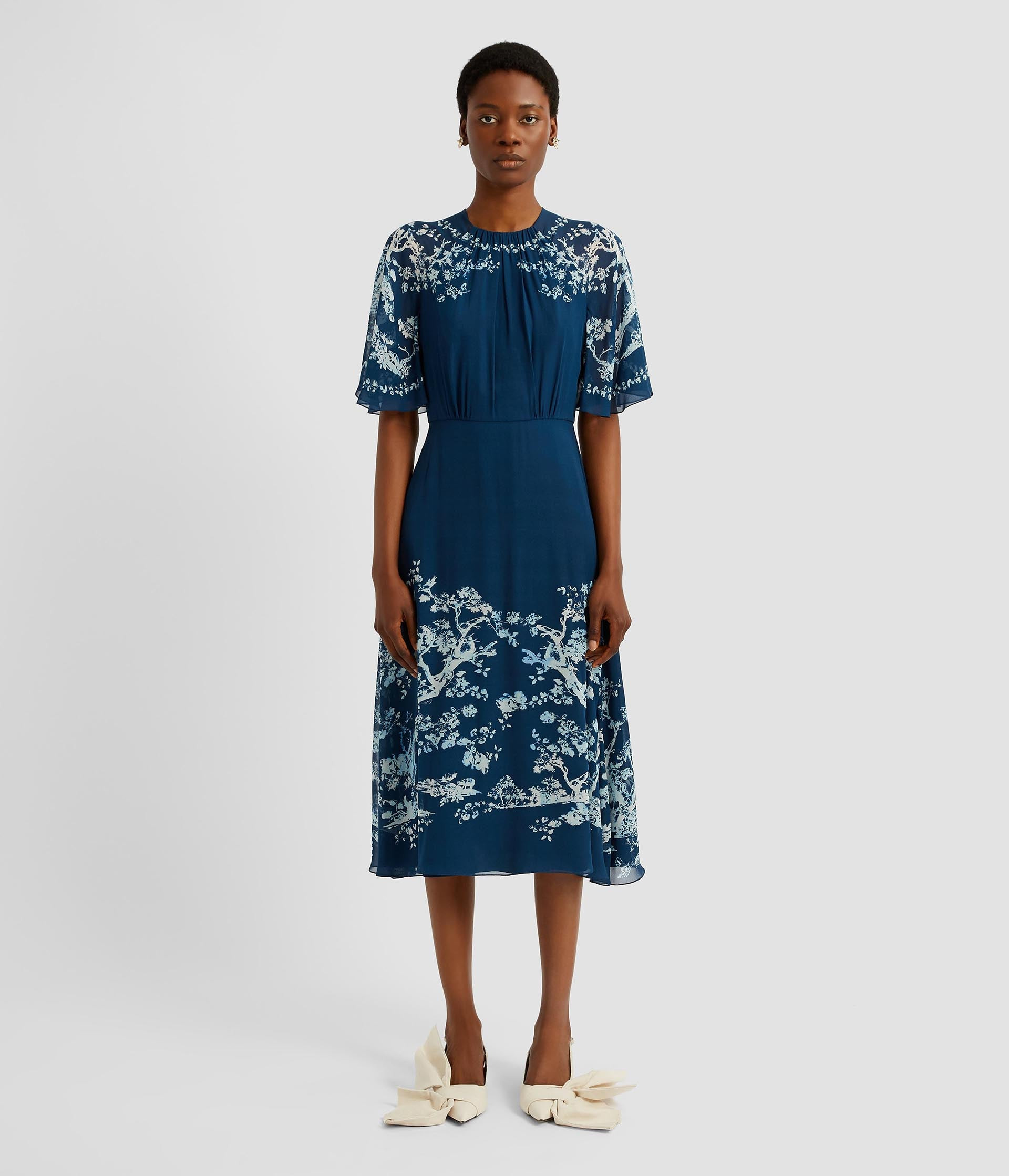 SHORT SLEEVE MIDI DRESS - 4