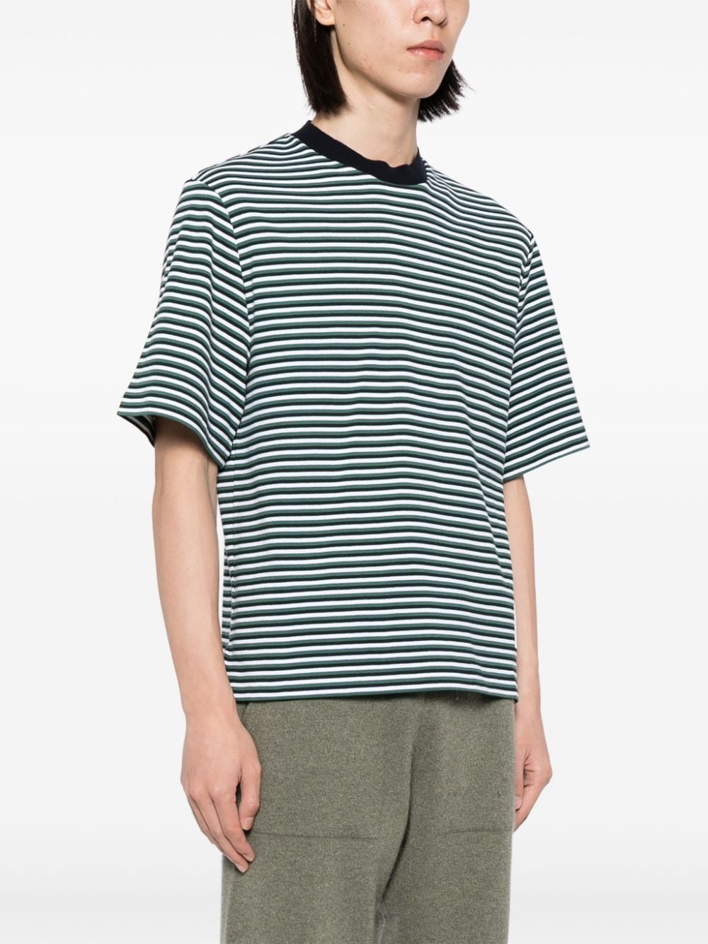 striped milano ribbed T-shirt - 3