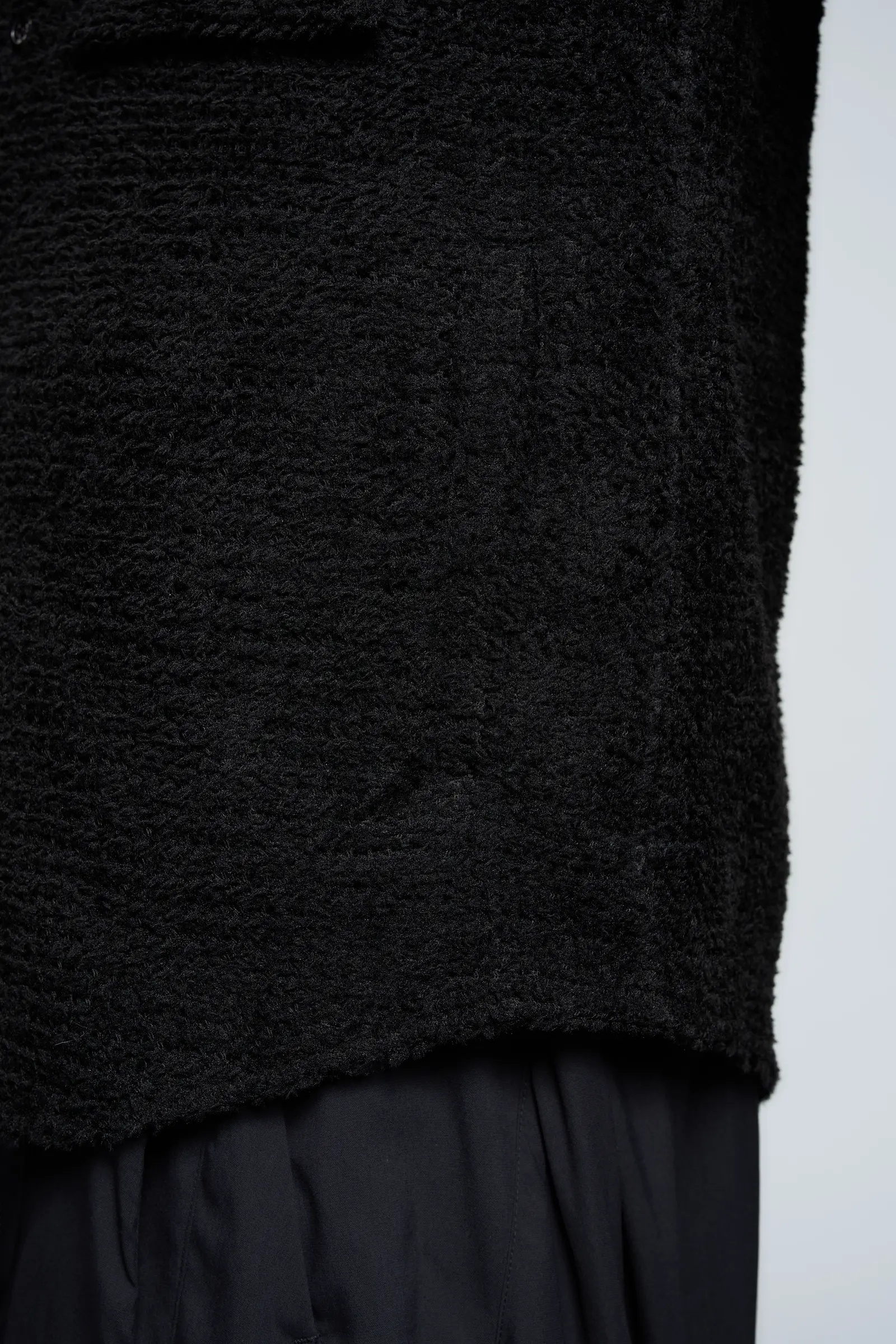 LA1-AD Lofted Knit Fiber Long Sleeve Shirt Black - 17