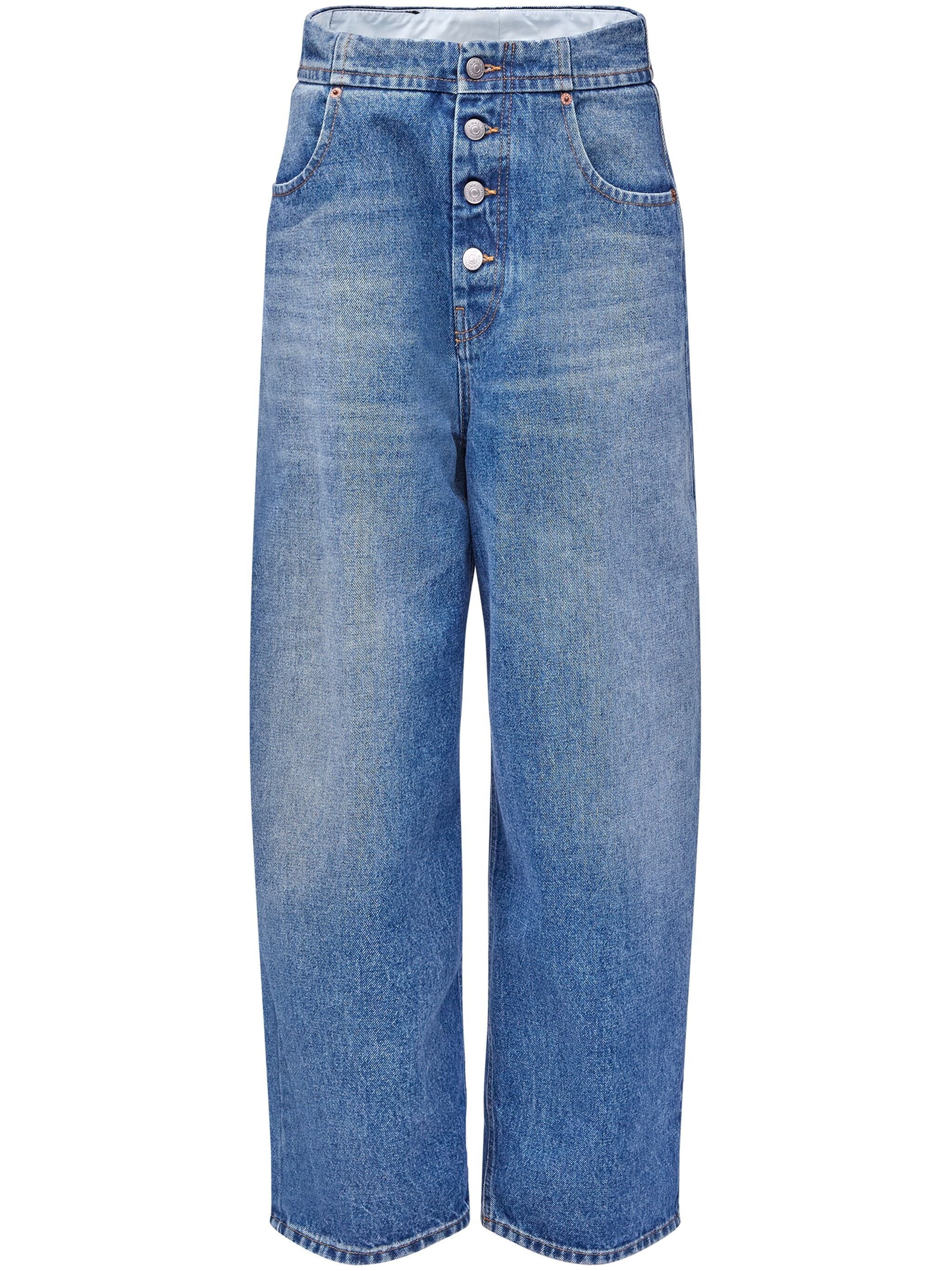 Button-up Straight Jeans - 1