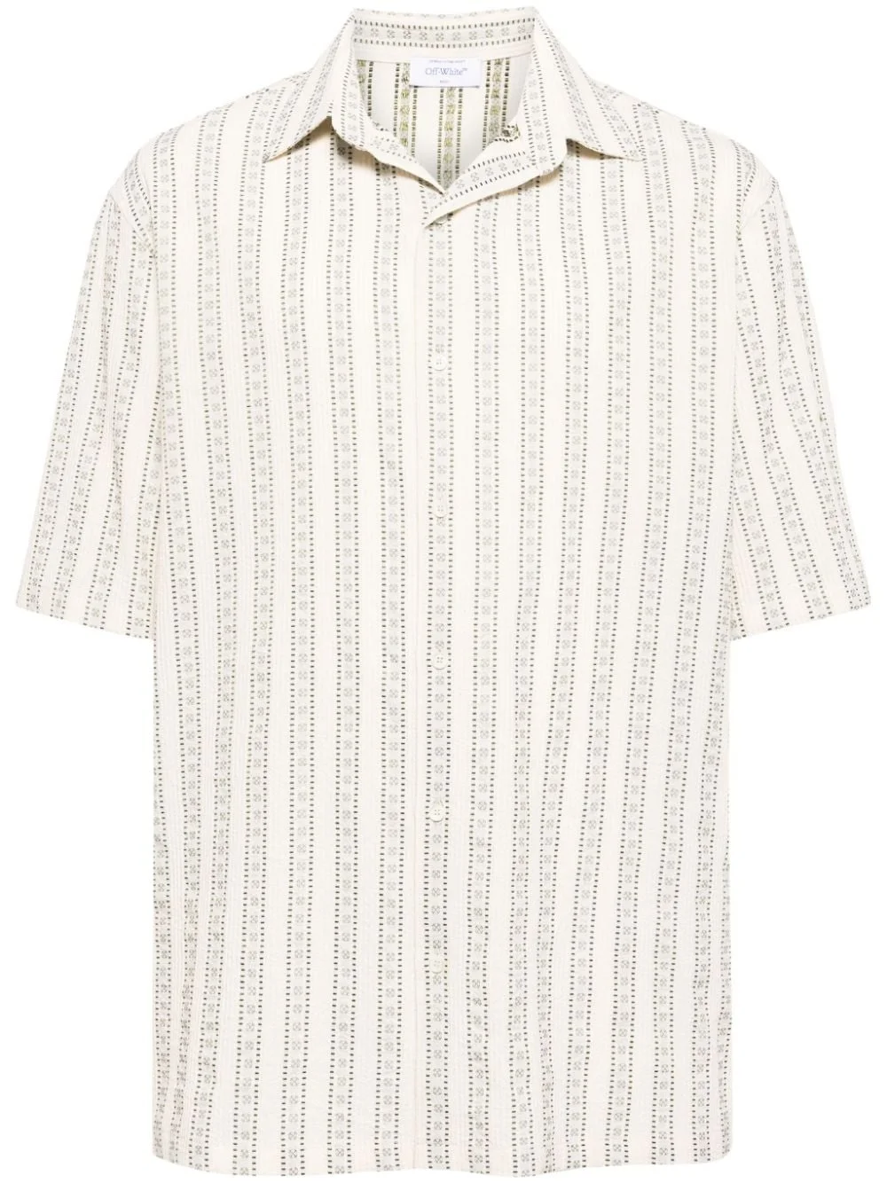 Arrows-print striped shirt - 1