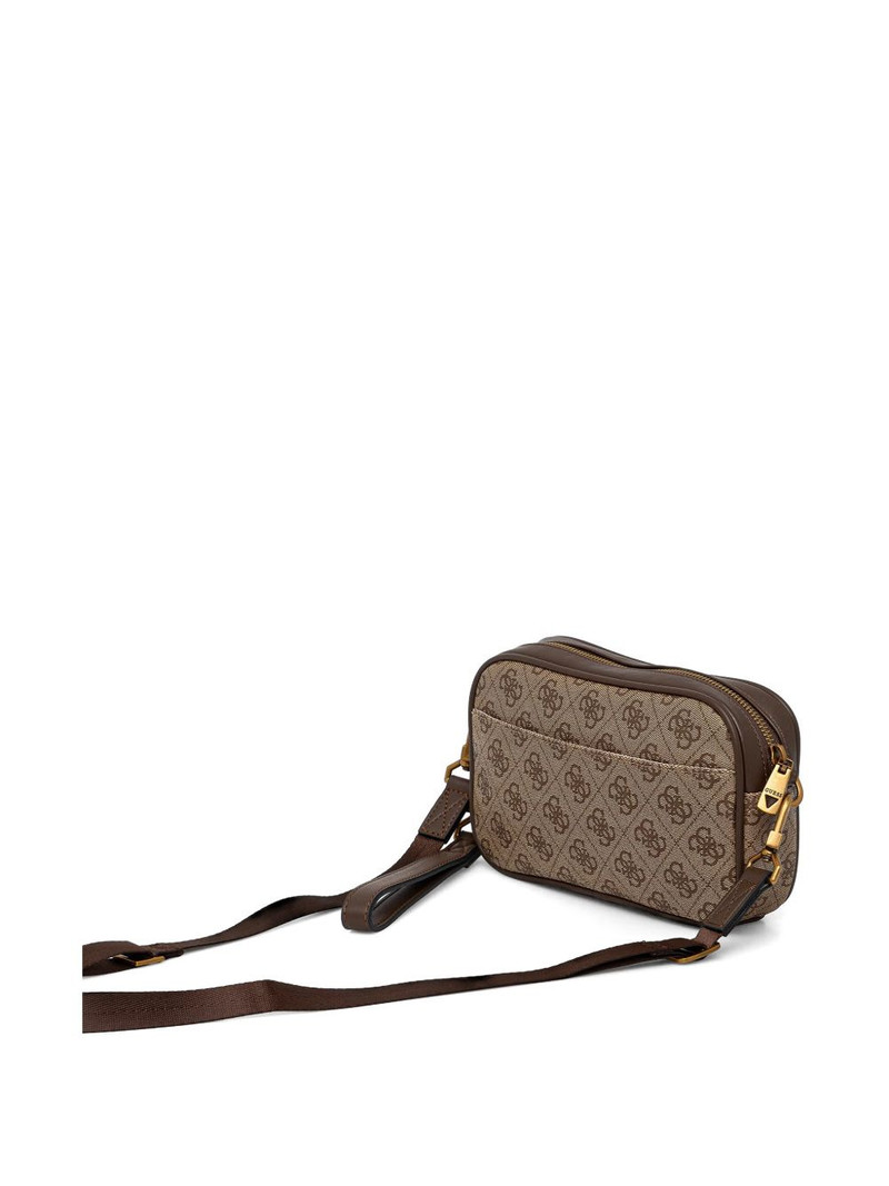 GUESS USA Milano monogram-pattern logo messenger bag outlook