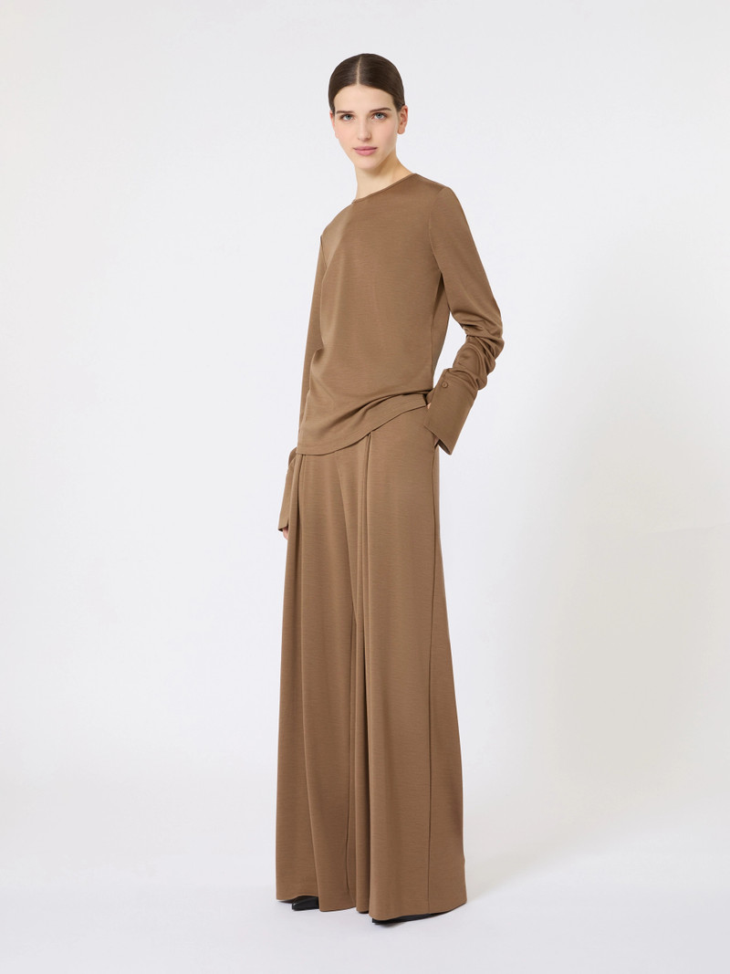 Max Mara Wool jersey trousers - TOBACCO outlook