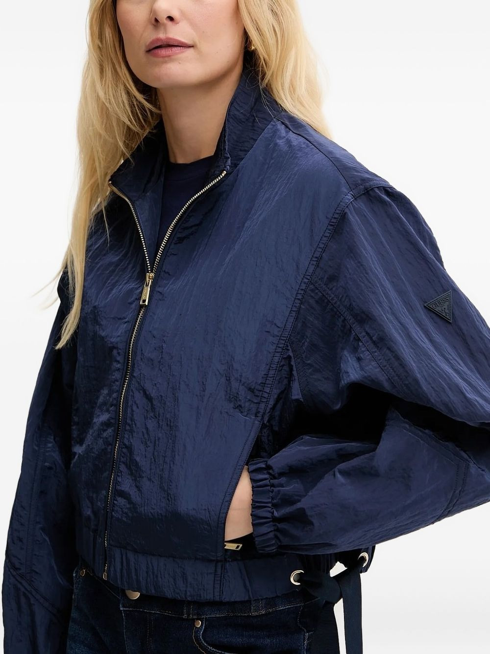 cropped drawstring jacket - 3