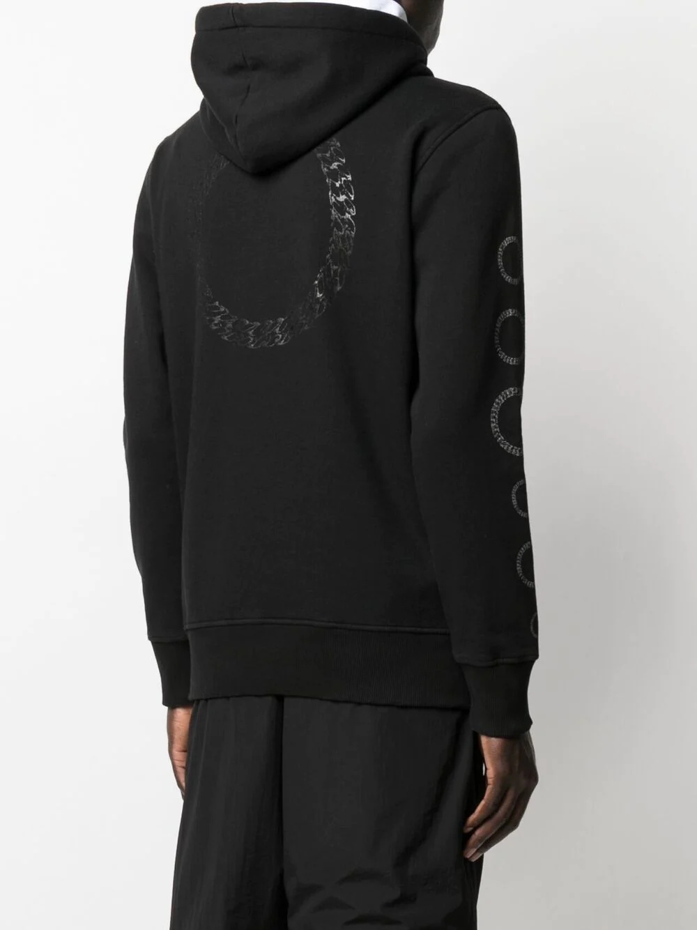 logo circle print hoodie - 4