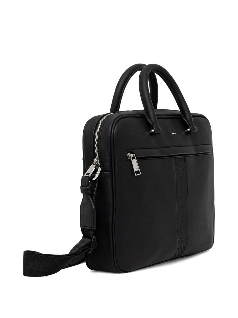 BOSS textured laptop bag outlook