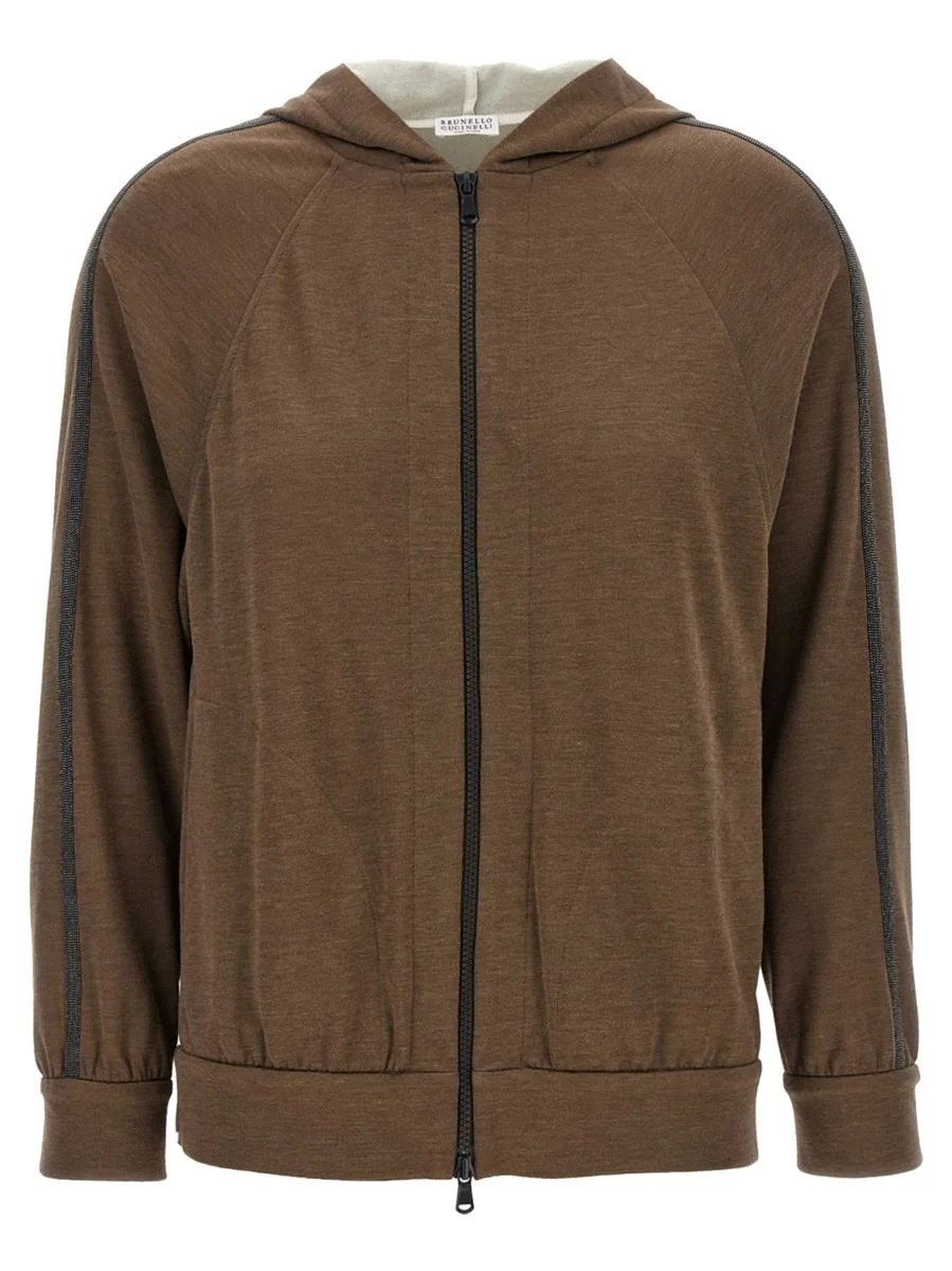 Brunello Cucinelli 'Shiny Trims' Hoodie - 1