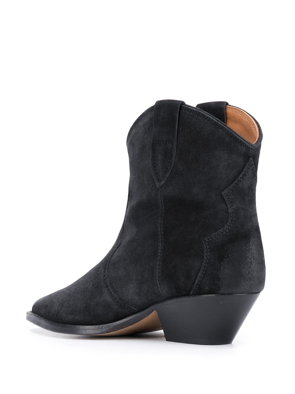 textured pointed toe boots - 3