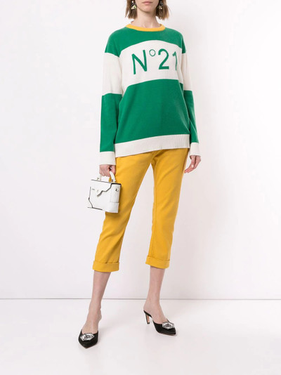 N°21 contrast panels logo jumper outlook