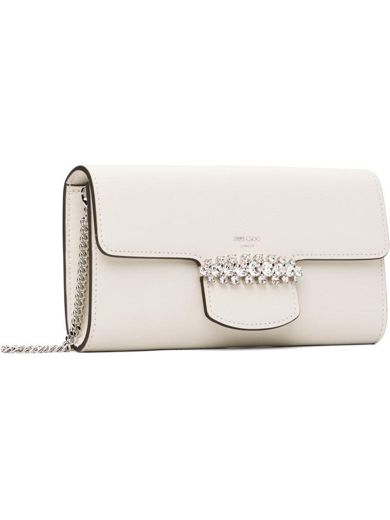 JIMMY CHOO White Bing Wallet Chain Bag outlook