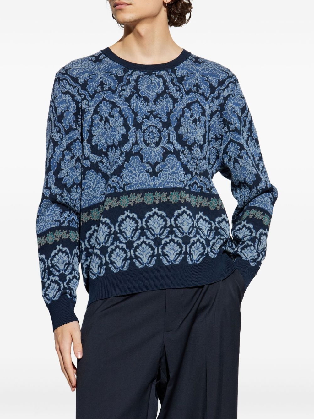floral-pattern sweater - 3