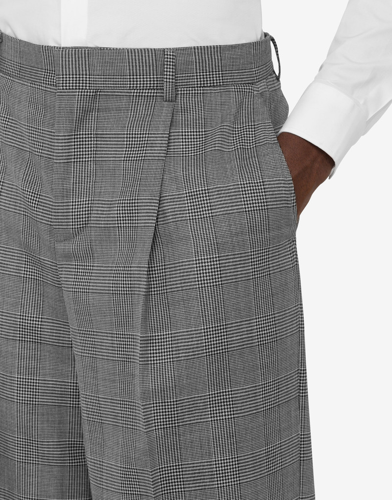 GLEN PLAID WOOL TROUSERS 4