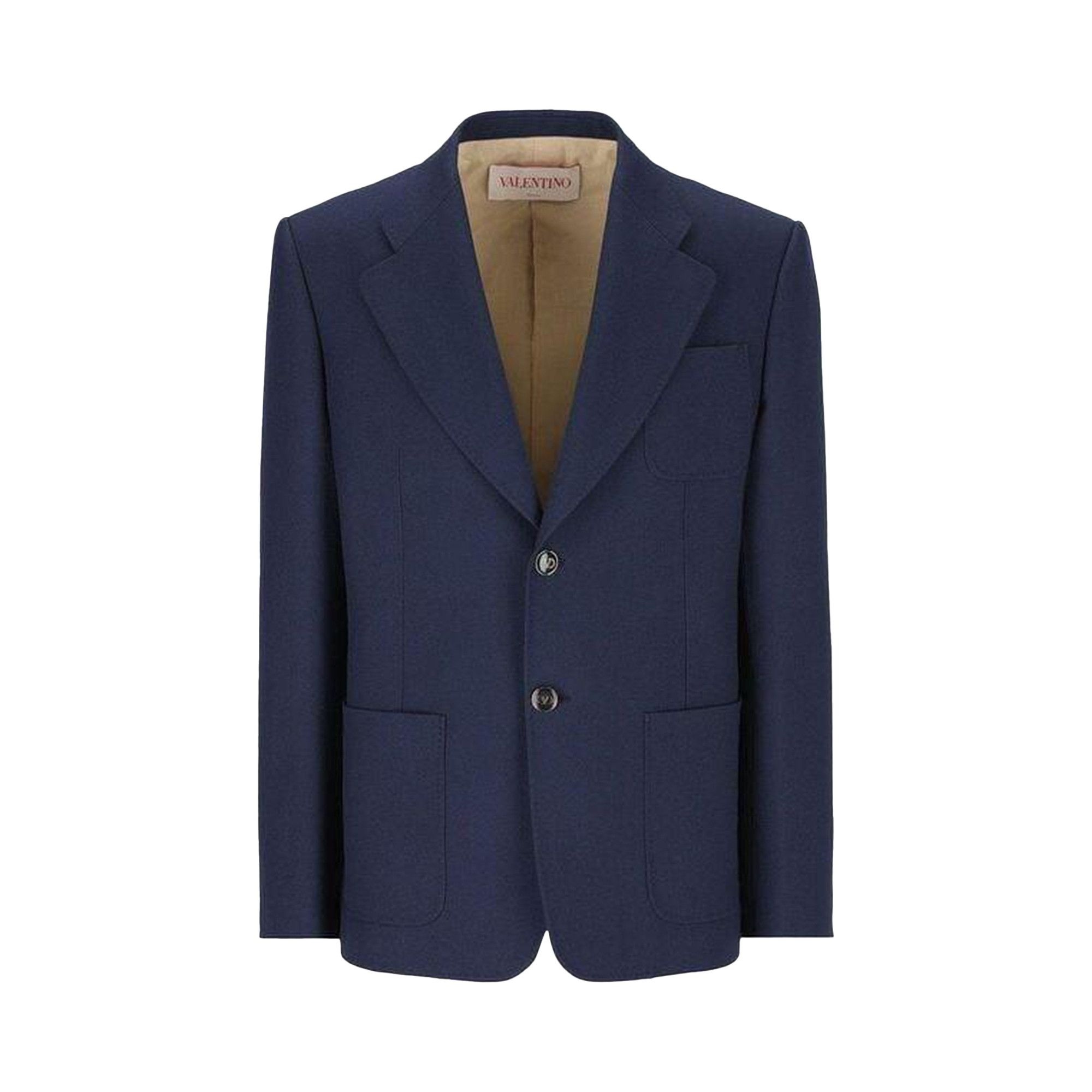 Valentino Single Breasted Straight Hem Jacket 'Indaco' - 1