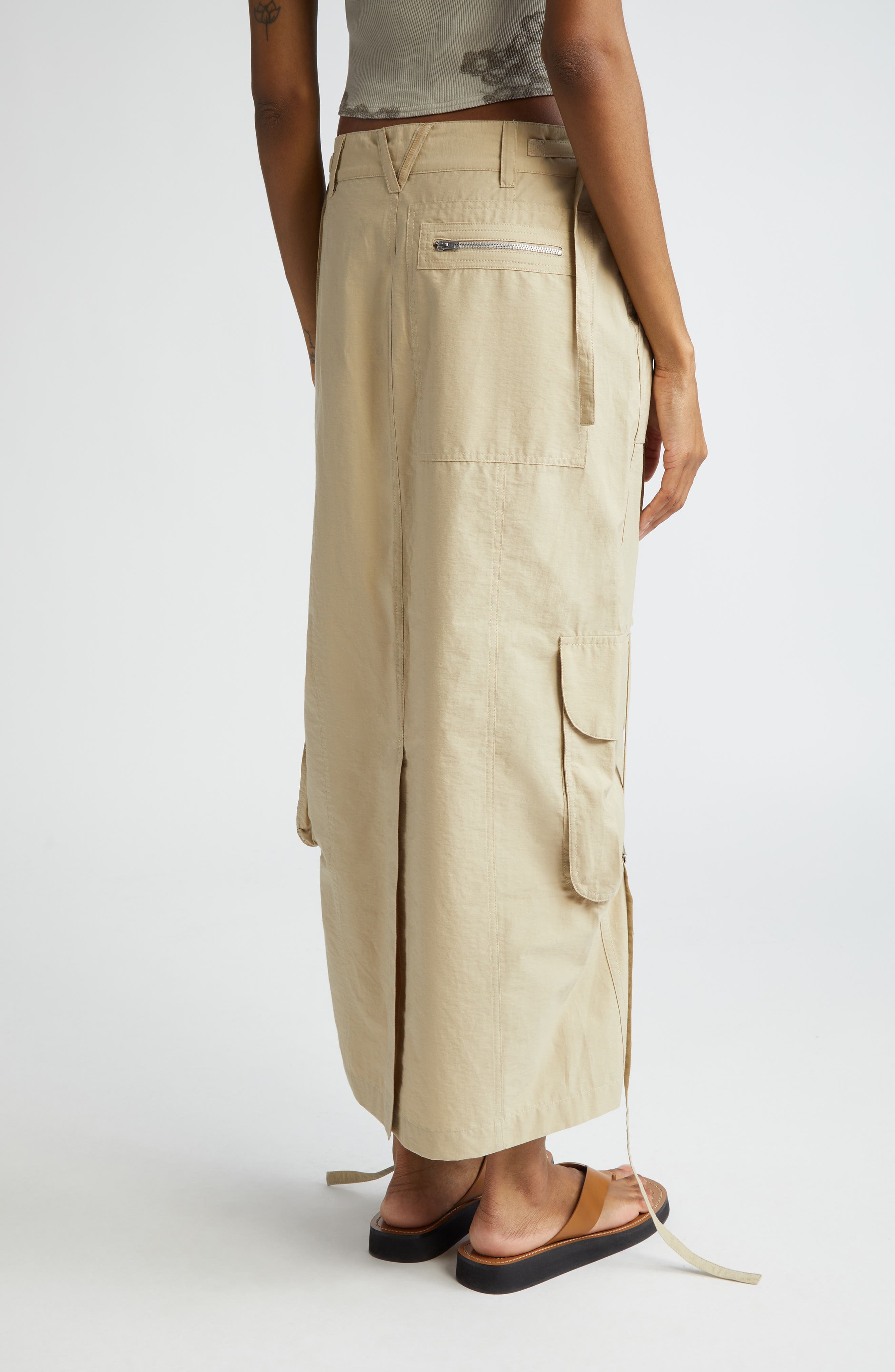 Ilanta Cotton Blend Cargo Skirt - 3