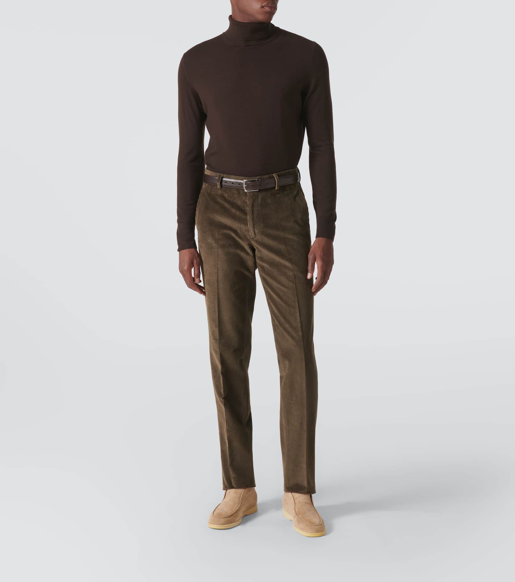 Cotton corduroy straight pants - 2