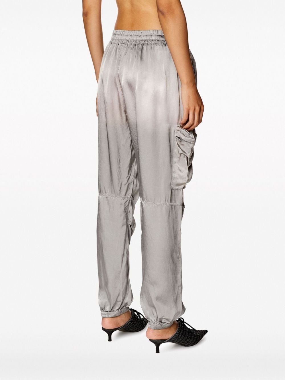 P-Mirow satin cargo trousers - 4