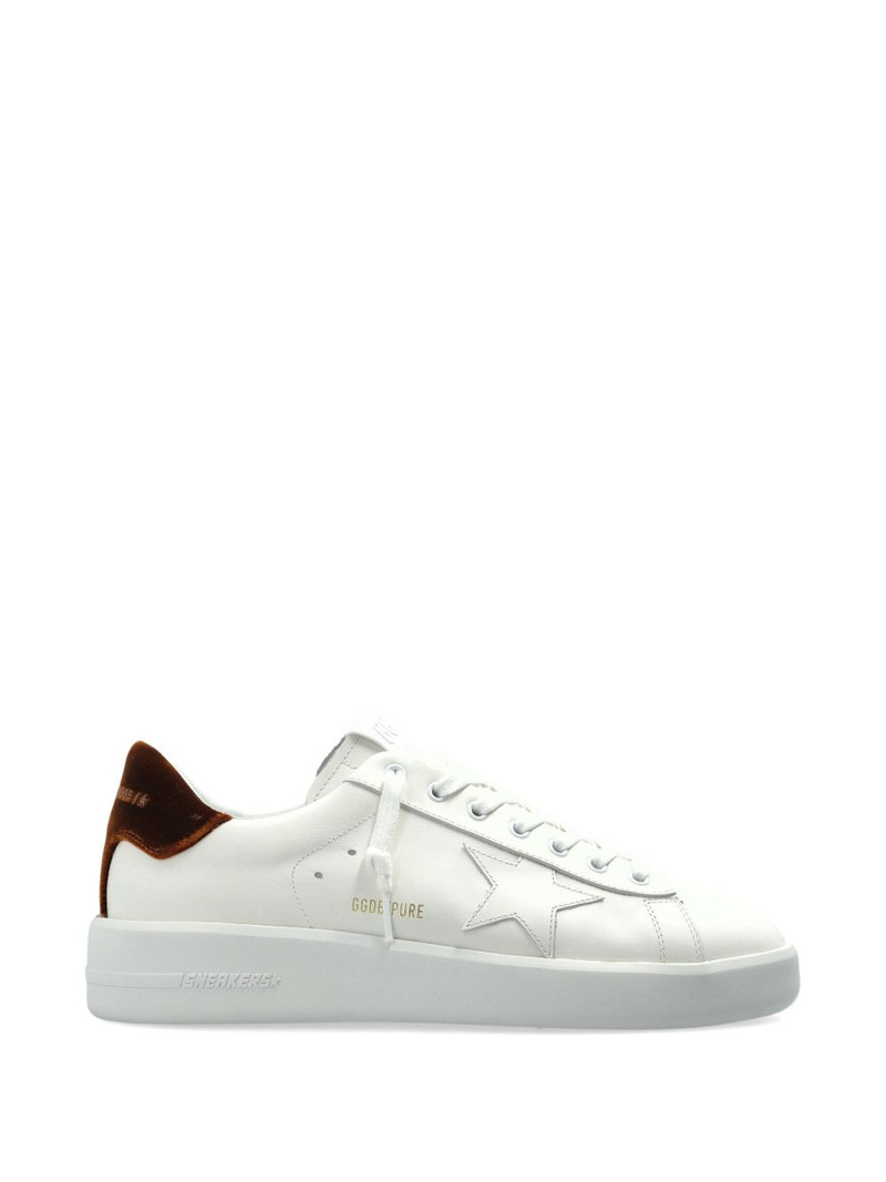 star appliqué leather sneakers 1